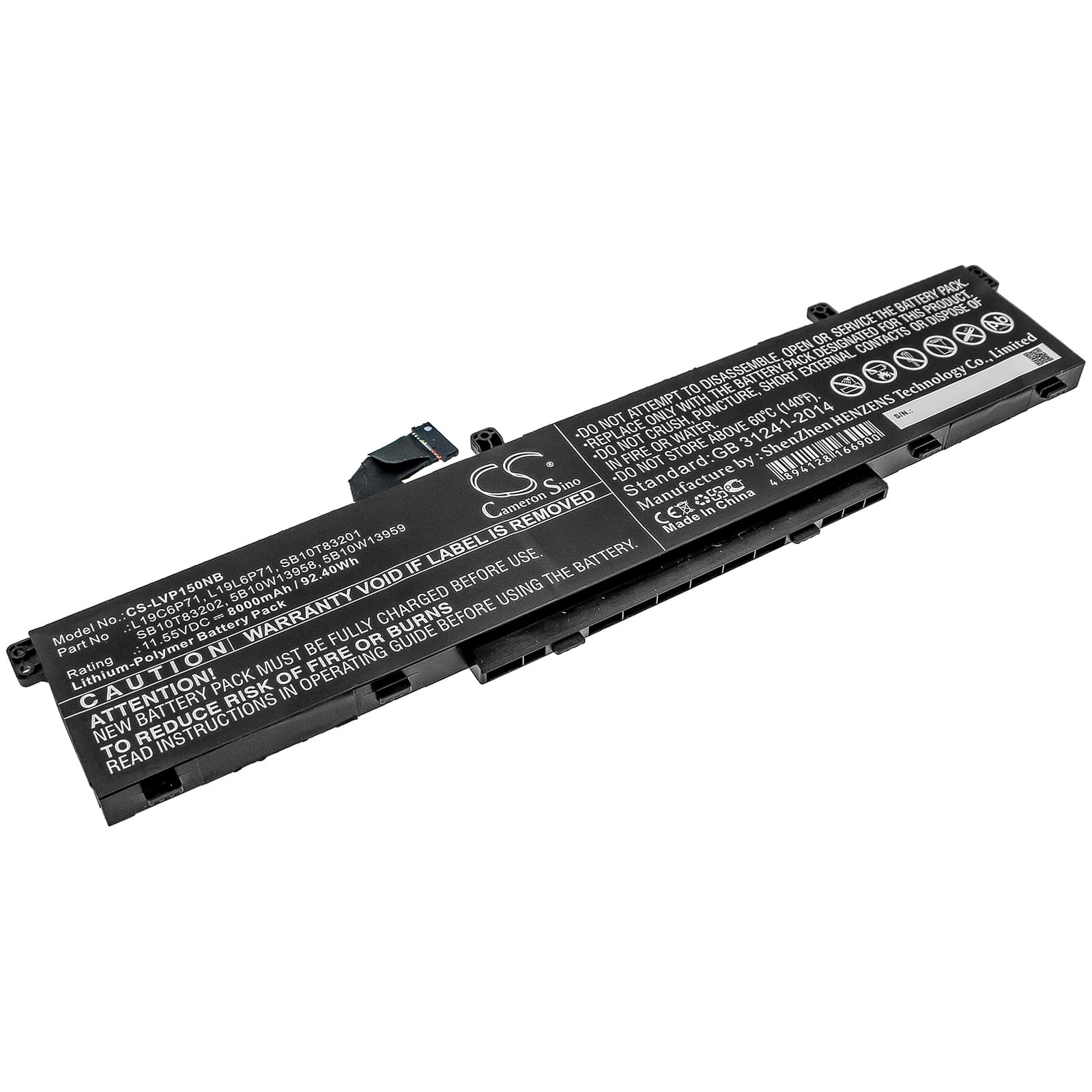 Replacement Battery for Lenovo ThinkPad P15 Gen 1 20SUS0GA00 - CS-LVP150NB-1.jpg