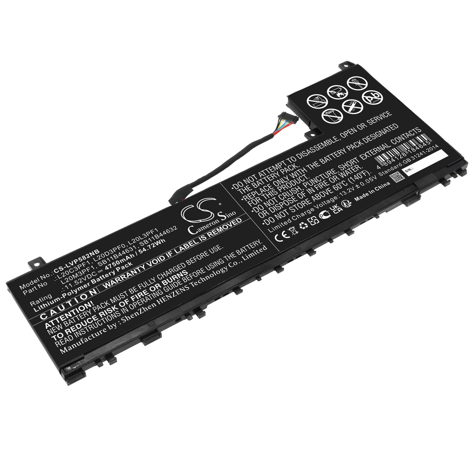 Replacement Battery for Lenovo IdeaPad 5 Pro 14ITL6-82L30004MX - CS-LVP582NB-1.jpg
