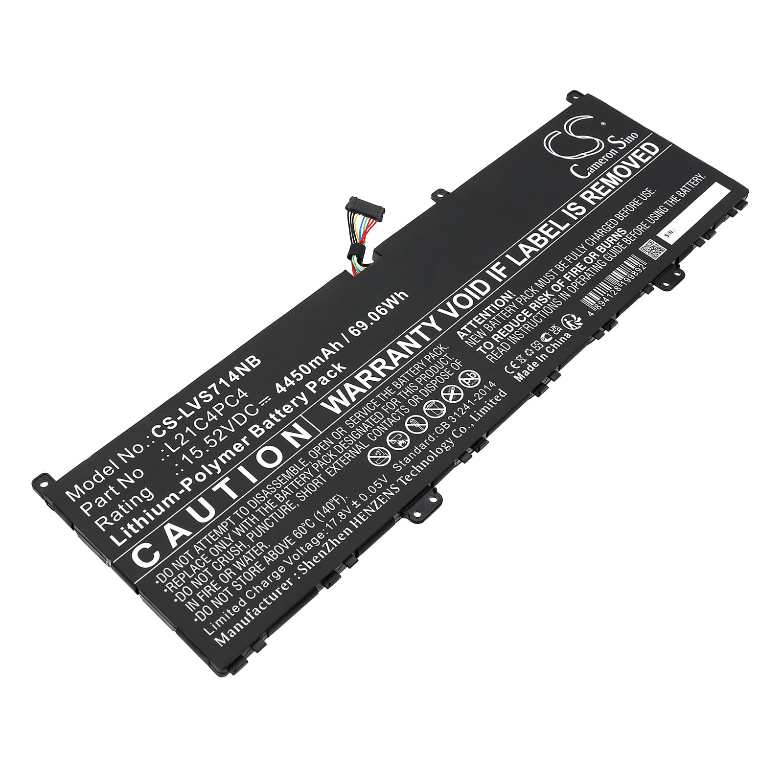 Replacement Battery for Lenovo Yoga Slim 7 ProX 14IAH7 82TK0076MX - CS-LVS714NB-1.jpg