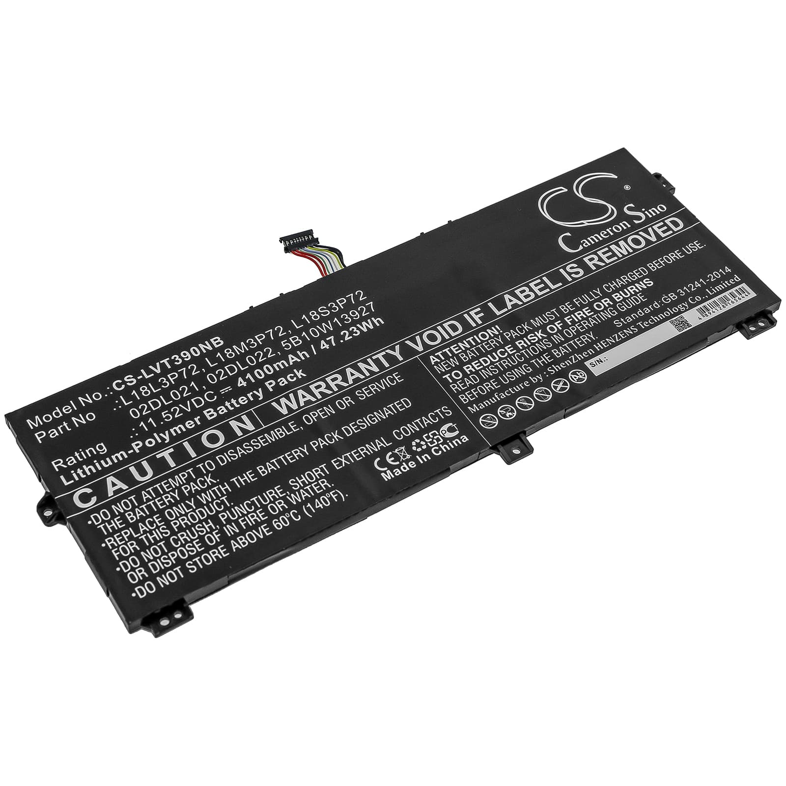 Replacement Battery for Lenovo X390 Yoga(05CD) - CS-LVT390NB-1.jpg