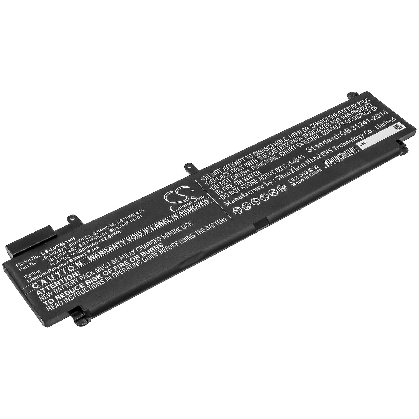 Replacement Battery for Lenovo ThinkPad T460s(20F9002YCD) - CS-LVT461NB-1.jpg