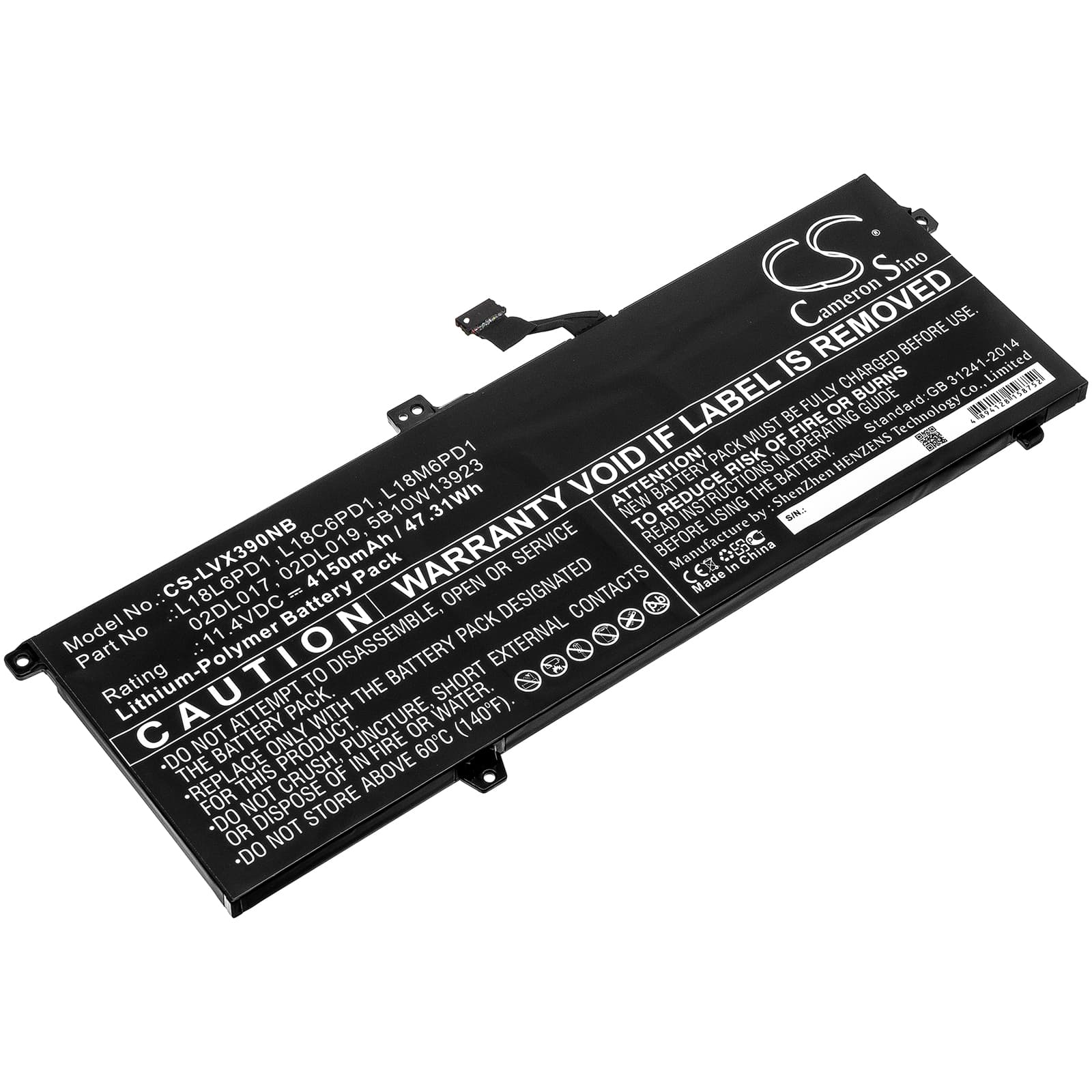 Replacement Battery for Lenovo ThinkPad X390 20Q0A00GCD - CS-LVX390NB-1.jpg