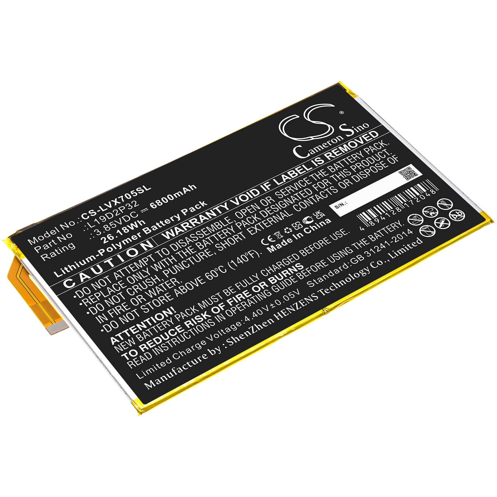 Replacement Battery for Lenovo Yoga Smart Tab - CS-LVX705SL-1.jpg