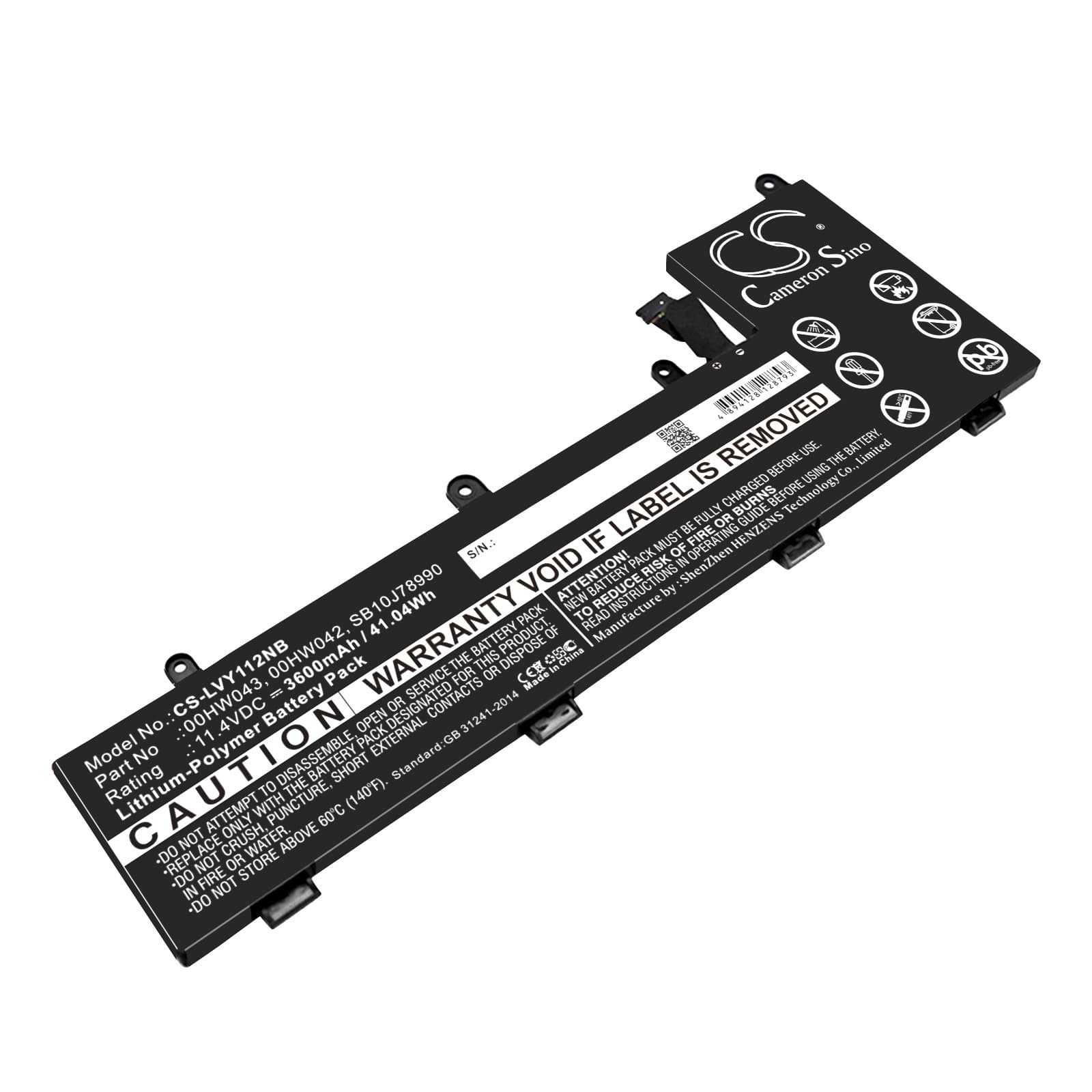 Replacement Battery for Lenovo ThinkPad Yoga 11e Chromebook - CS-LVY112NB-1.jpg
