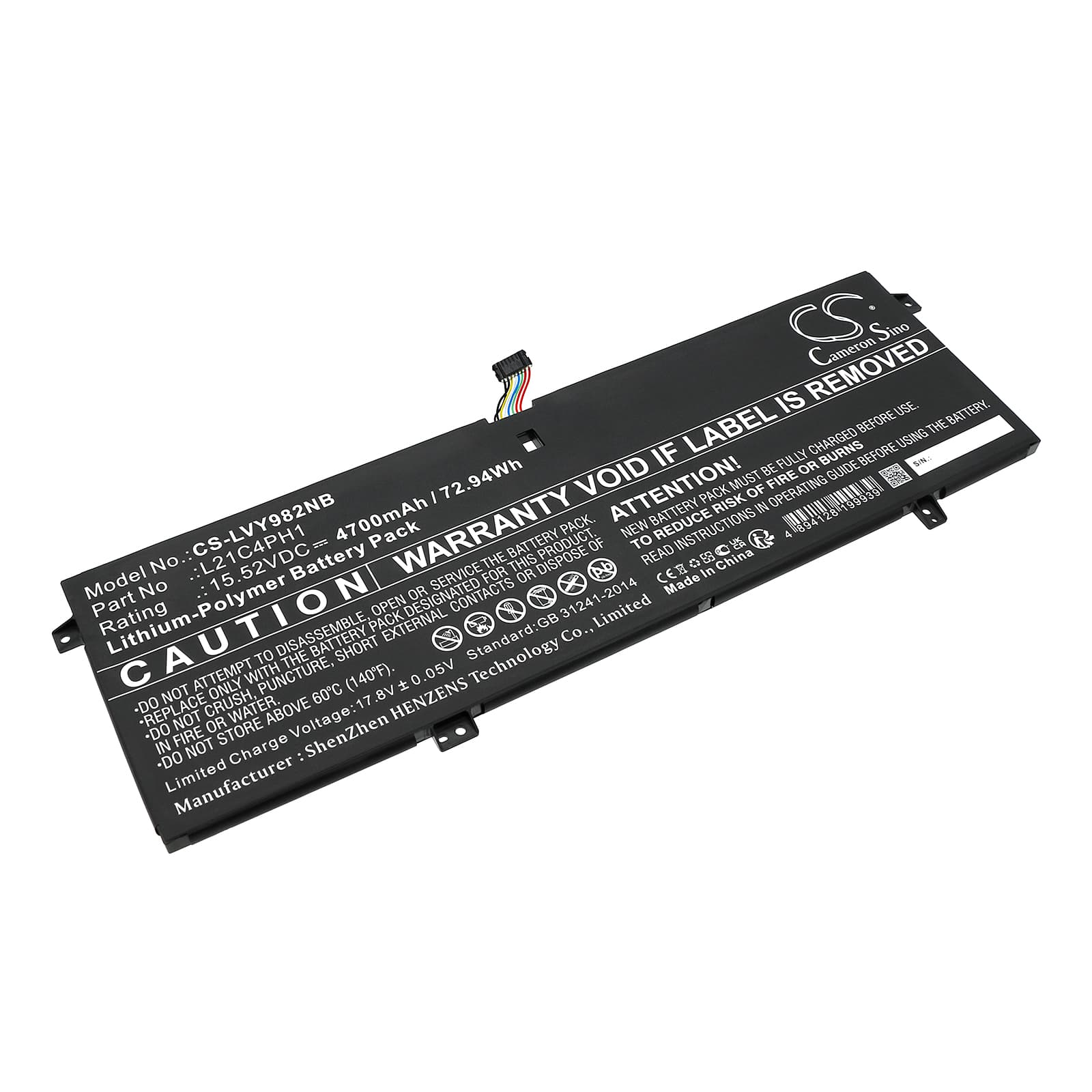 Replacement Battery for Lenovo Yoga Slim 9 14IAP7 82T0001ETA - CS-LVY982NB-1.jpg