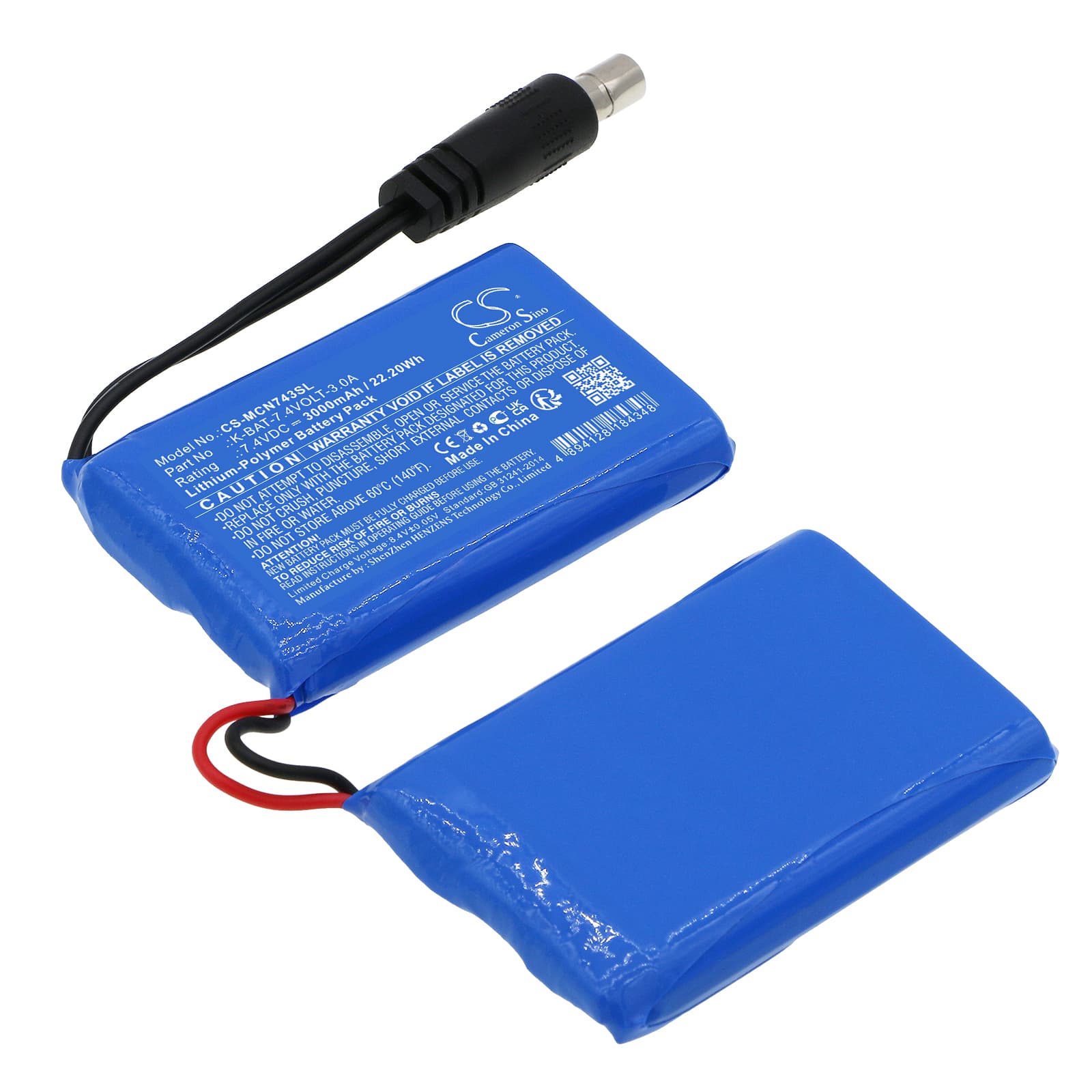 Replacement Battery for Klan-e Gloves - CS-MCN743SL-1.jpg
