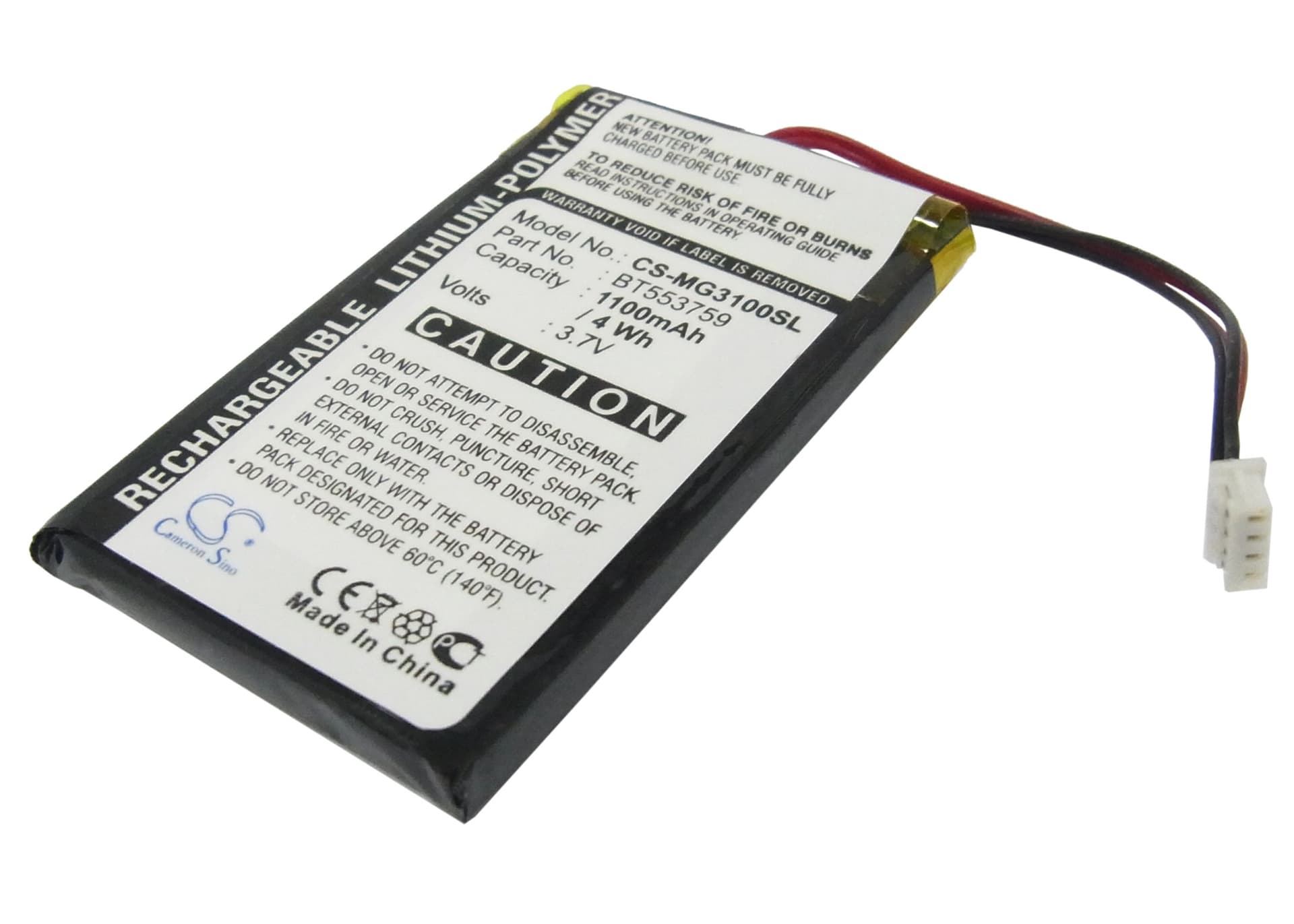 Replacement Battery for Typhoon MyGuide 3100 - CS-MG3100SL-1.jpg