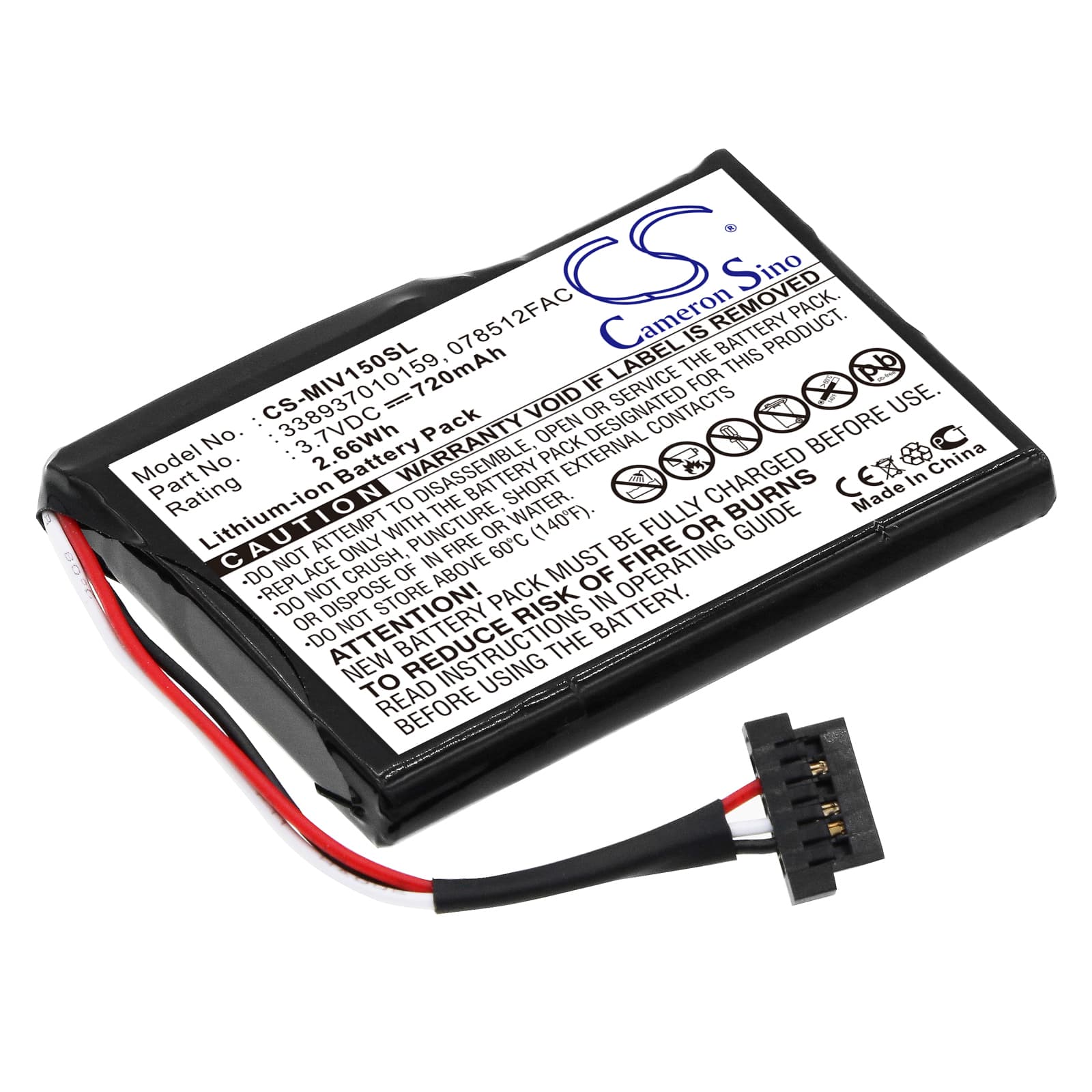 Replacement Battery for Mitac Mio Moov 150 - CS-MIV150SL-1.jpg