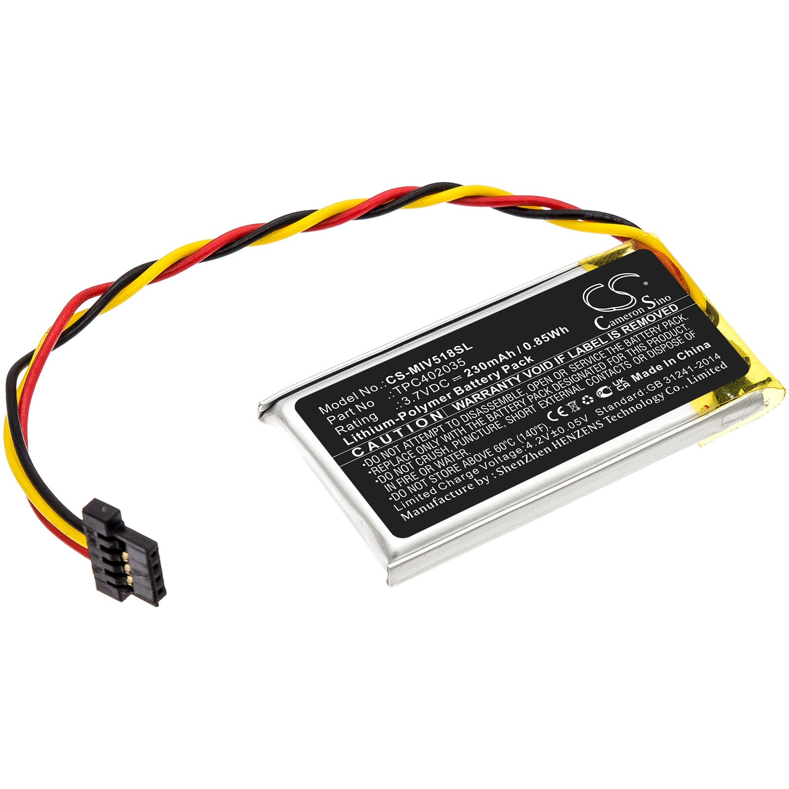 Replacement Battery for Mio MiVue 508 - CS-MIV518SL-1.jpg