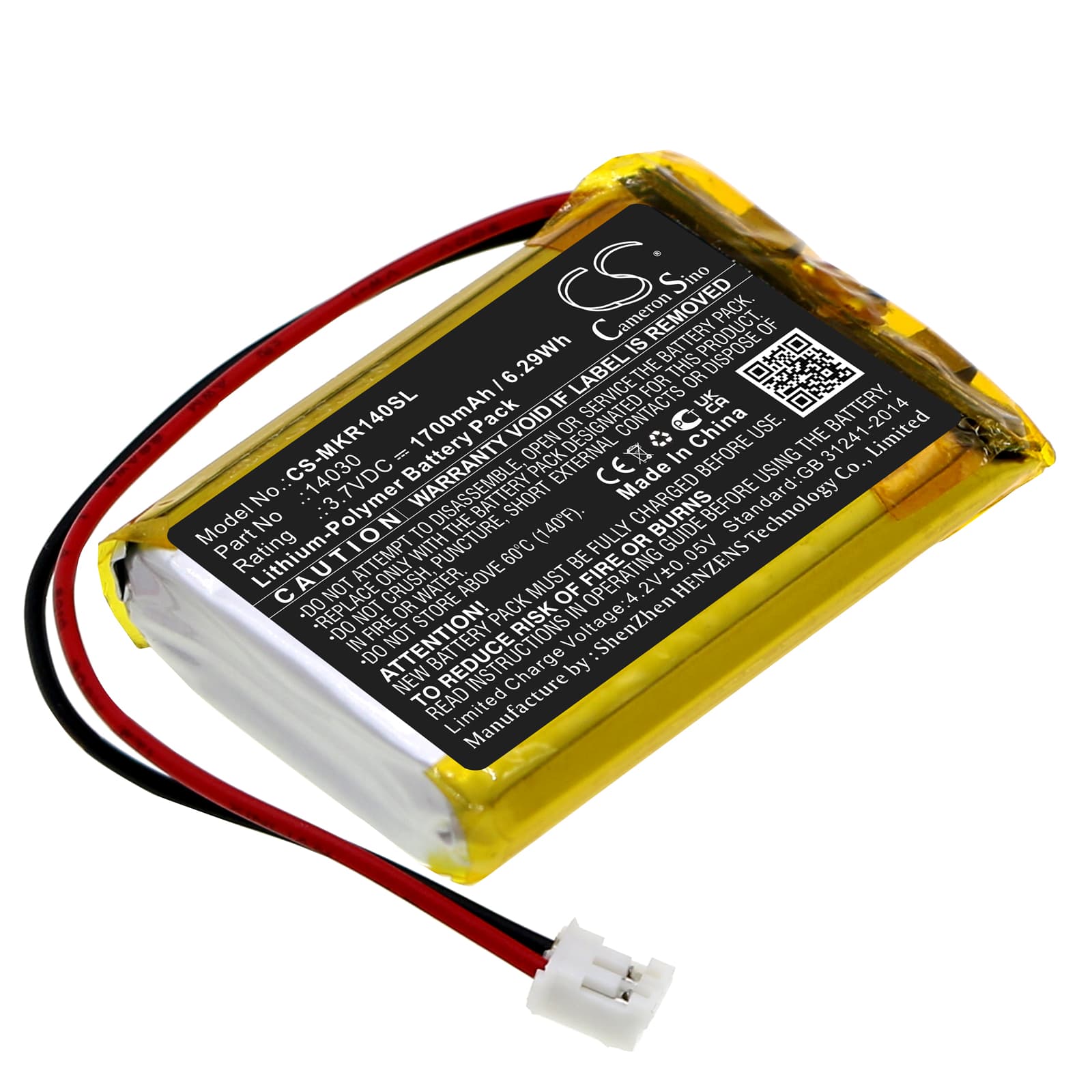 Replacement Battery for Makeblock mBot - CS-MKR140SL-1.jpg