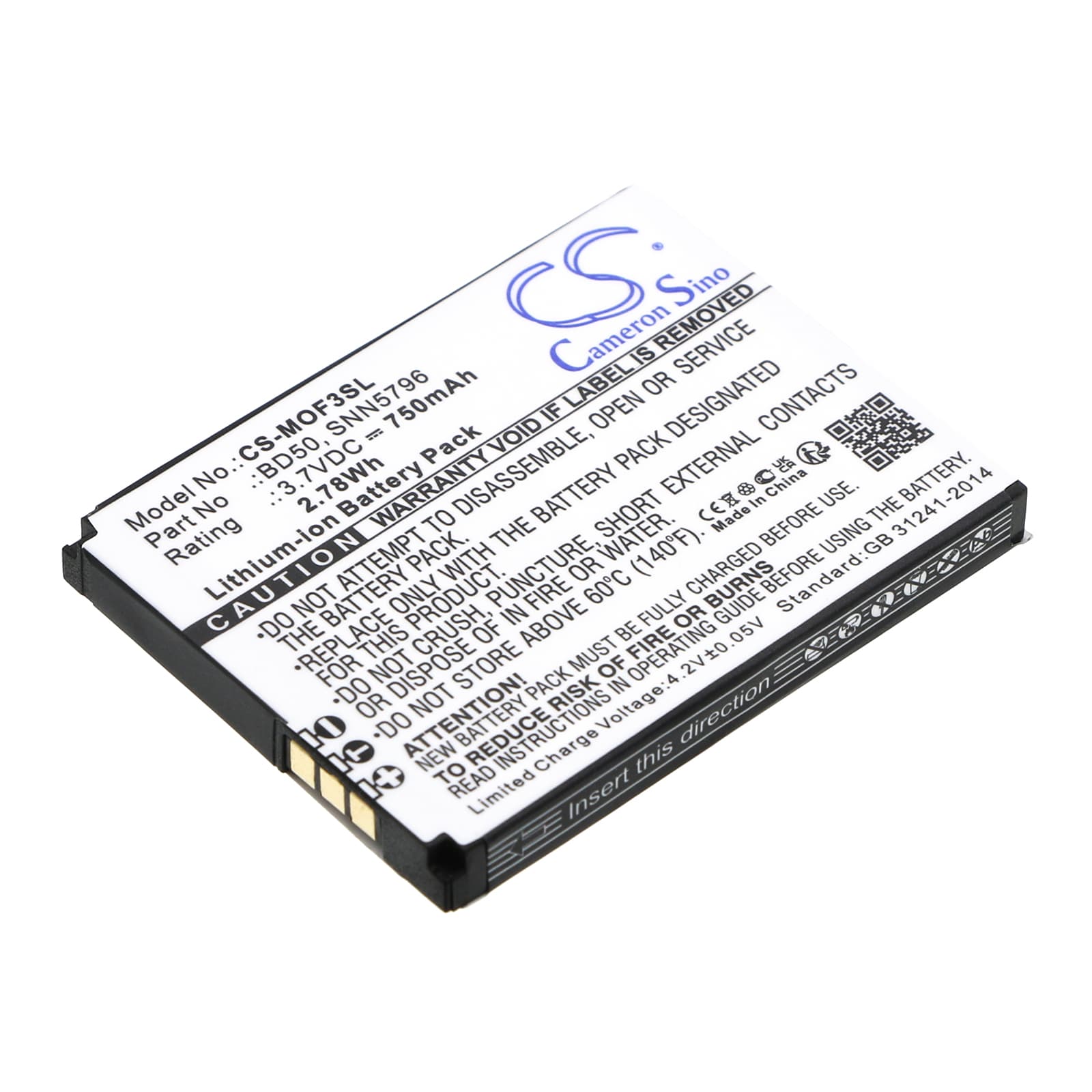 Replacement Battery for Motorola F3 - CS-MOF3SL-1.jpg