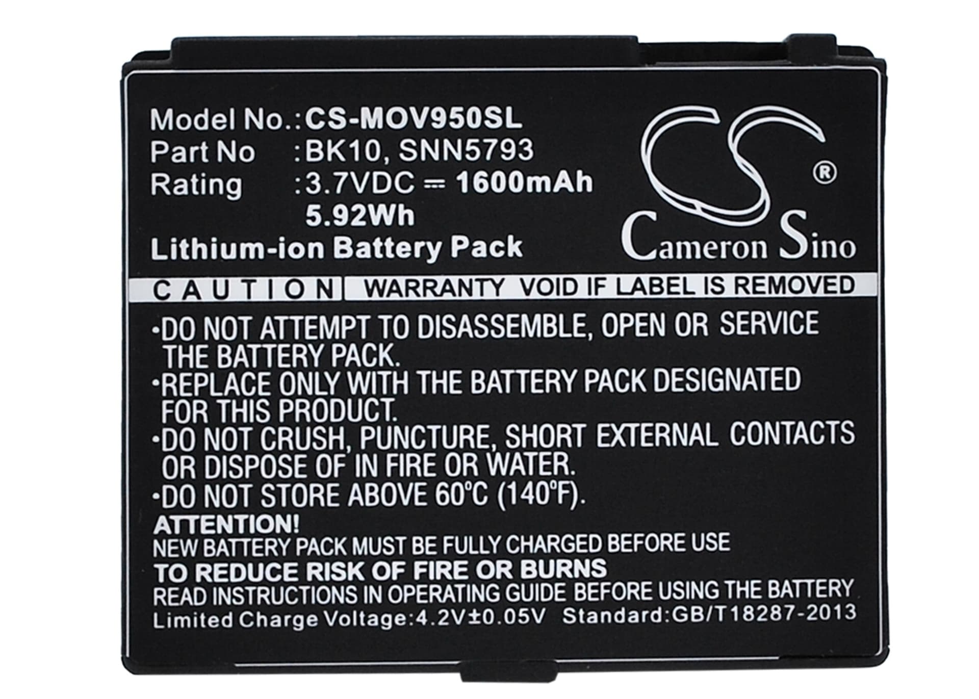 Replacement Battery for Motorola V950 Renegade - CS-MOV950SL-1.jpg
