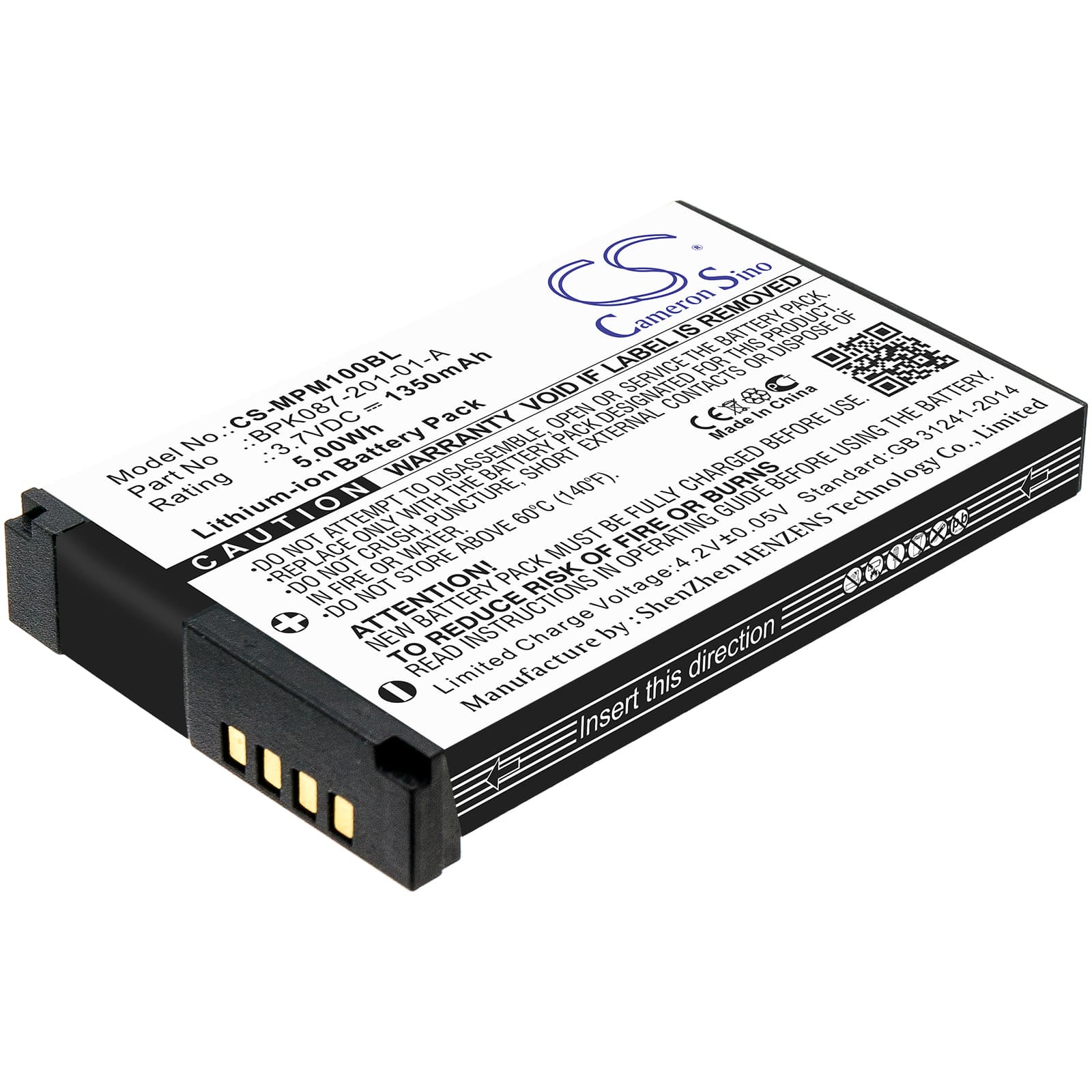 Replacement Battery for Motorola MPM-100 - CS-MPM100BL-1.jpg