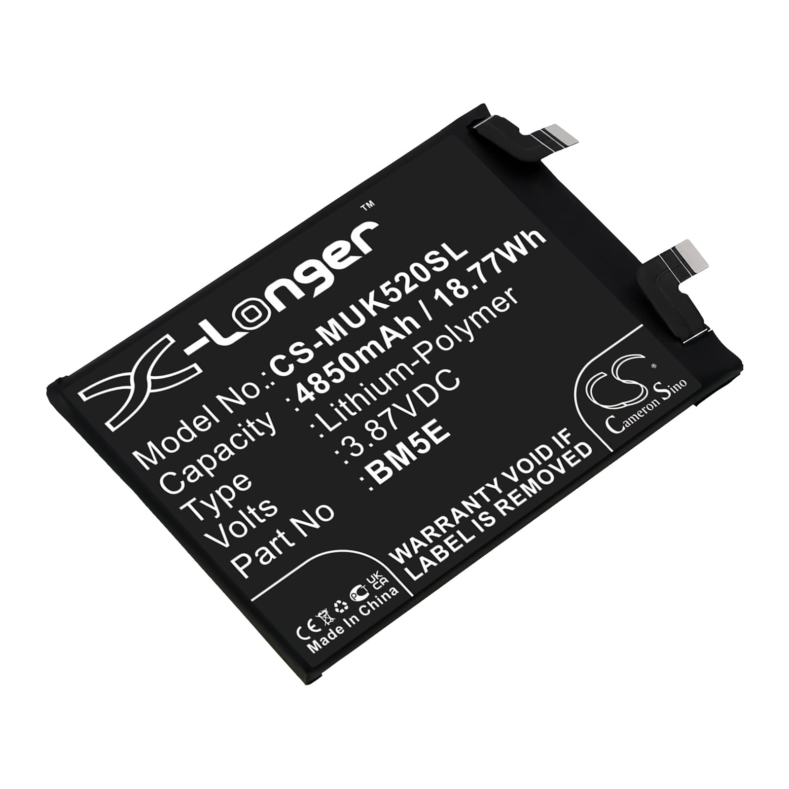 Replacement Battery for Xiaomi Redmi K50 Pro - CS-MUK520SL-1.jpg