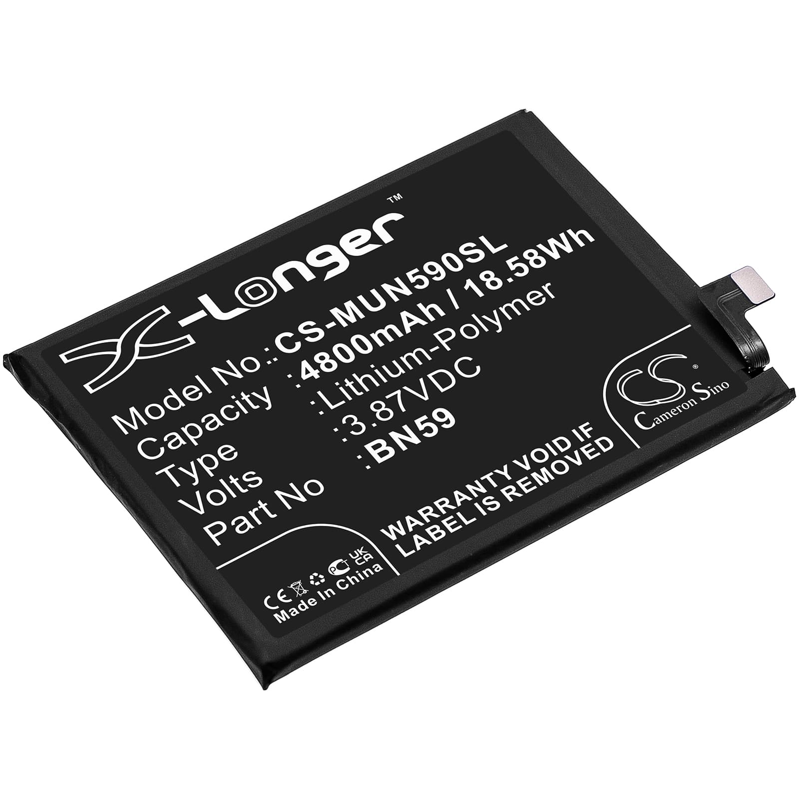 Replacement Battery for Redmi Note 10 - CS-MUN590SL-1.jpg