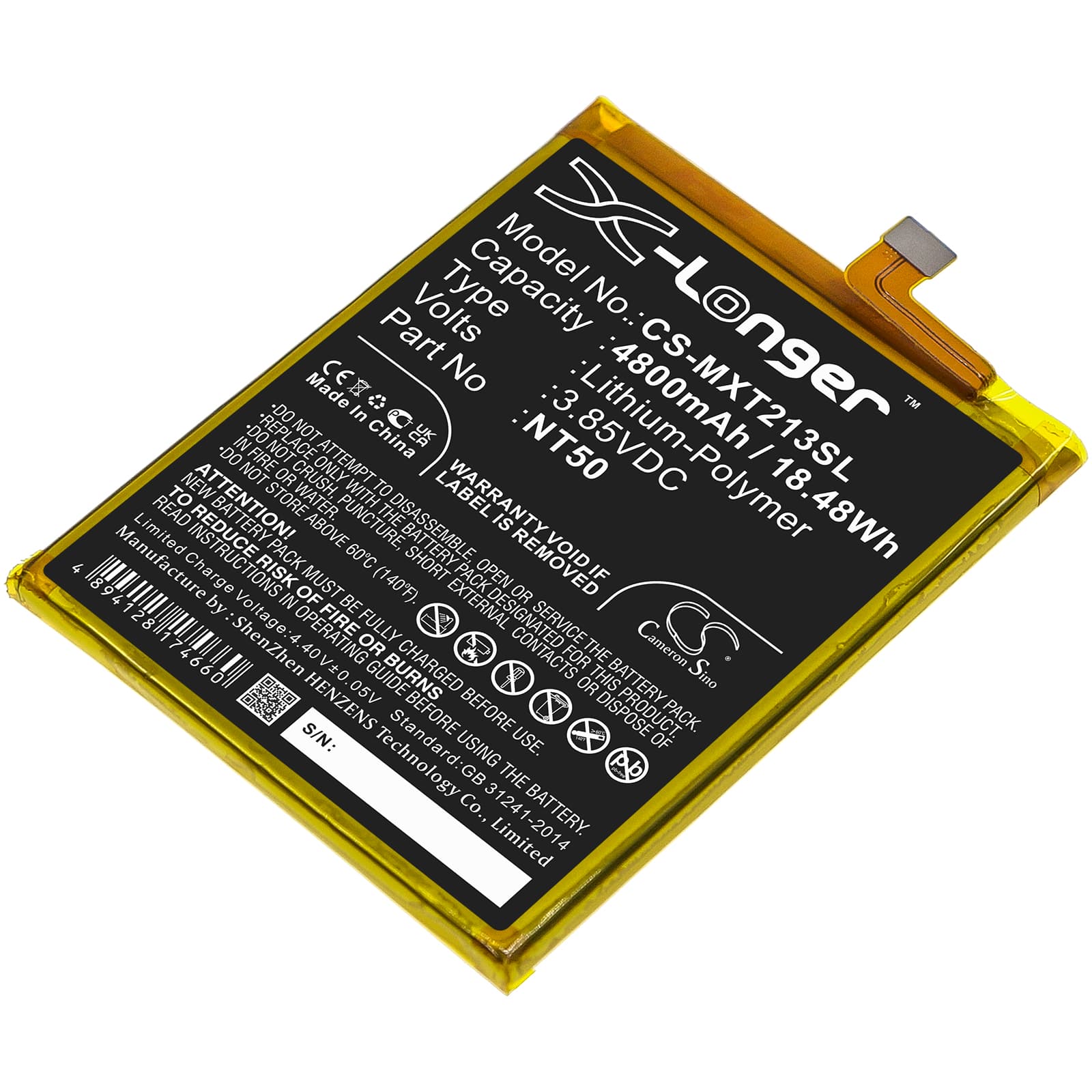 Replacement Battery for Motorola Moto Edge 20 lite - CS-MXT213SL-1.jpg