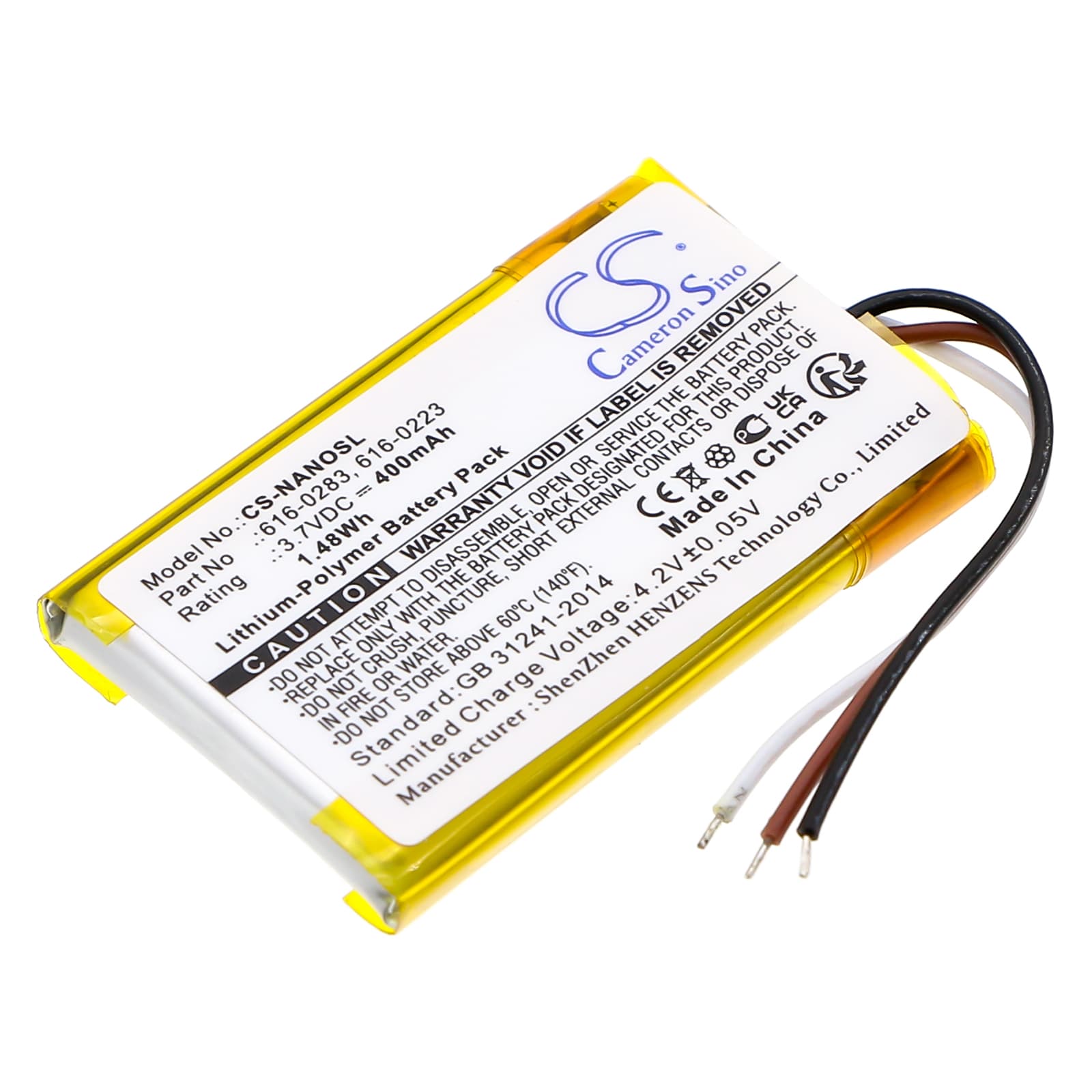 Replacement Battery for Apple iPOD Nano 2GB - CS-NANOSL-1.jpg