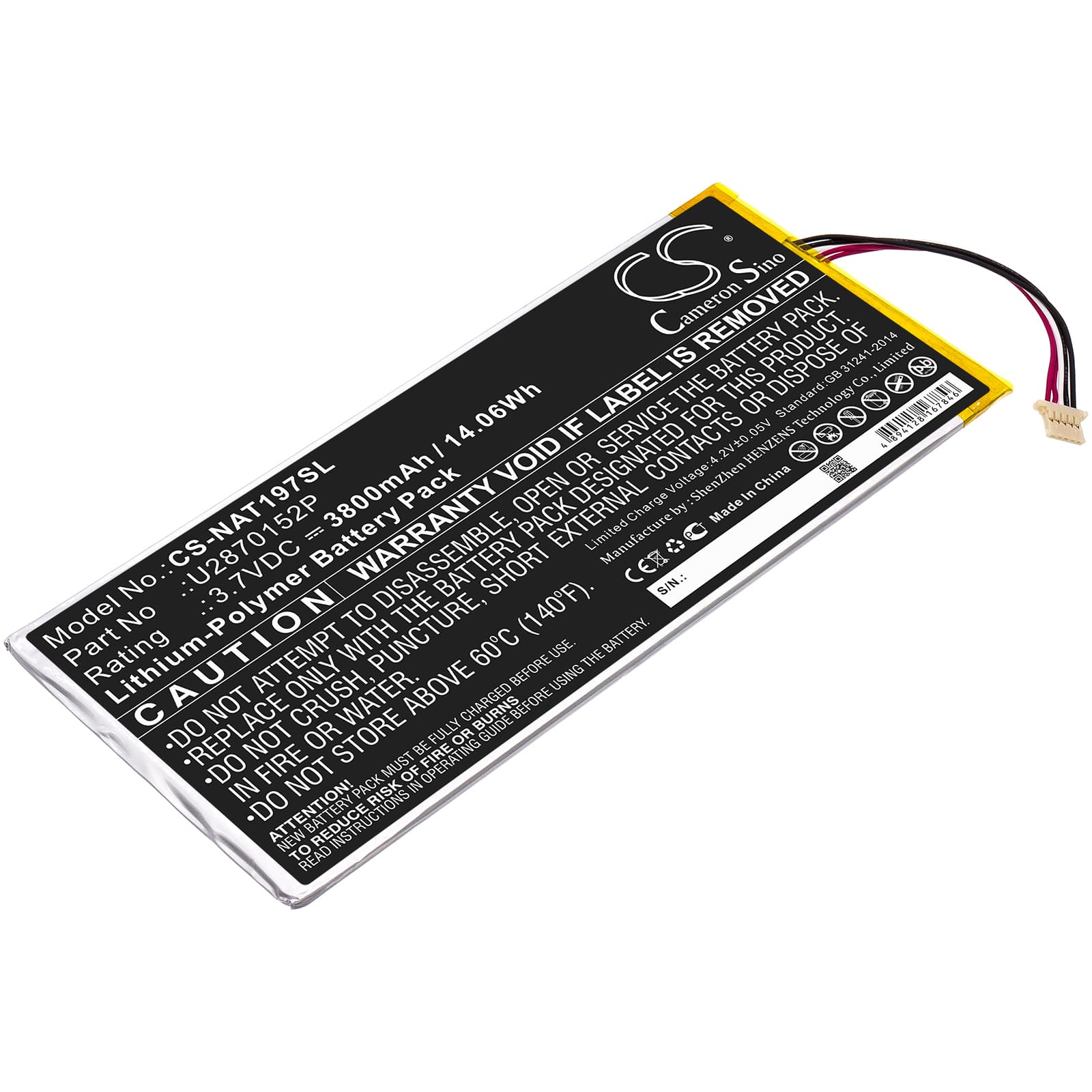 Replacement Battery for ONN ONA19TB007 - CS-NAT197SL-1.jpg