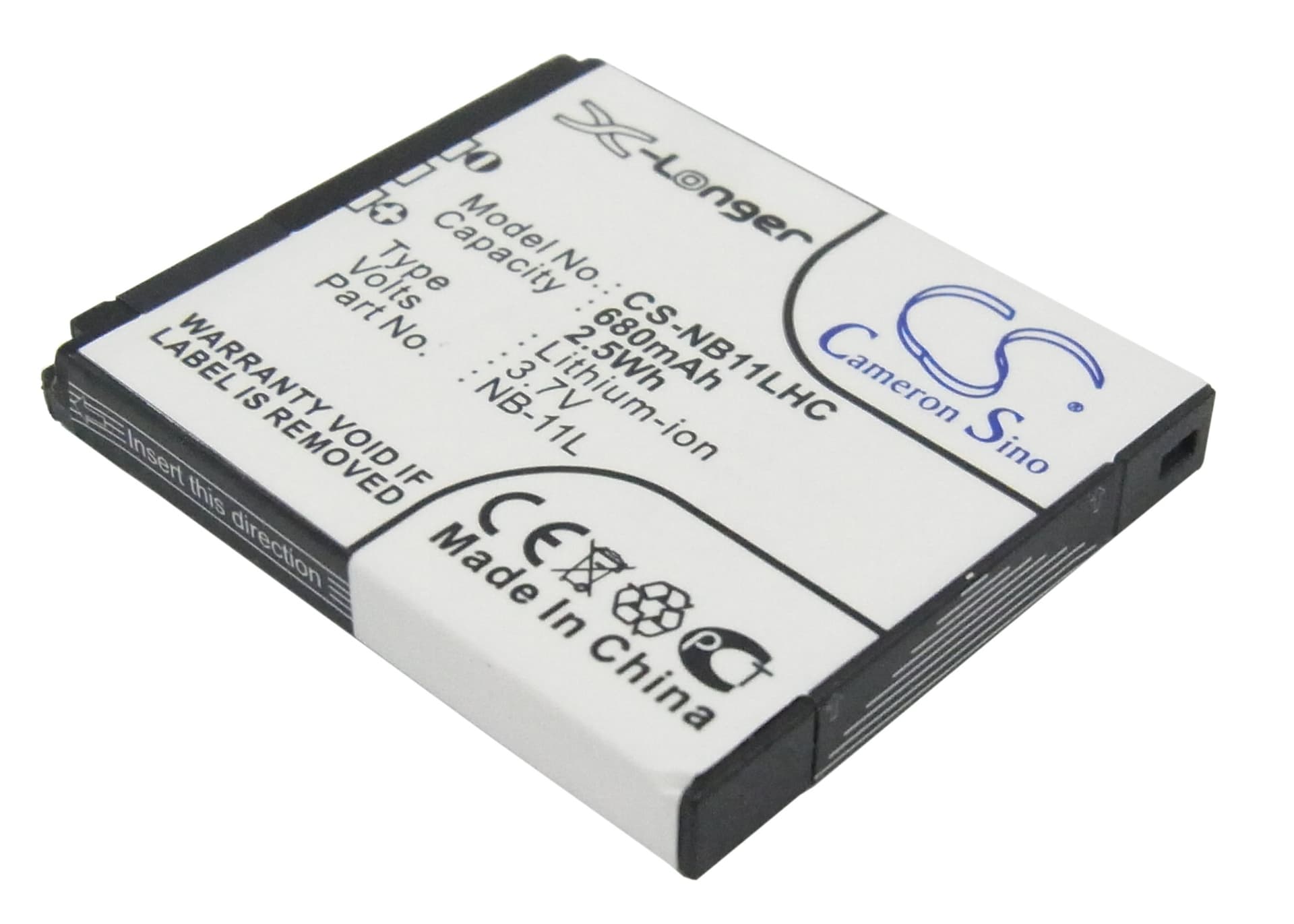 Replacement Battery for Canon IXUS 125HS - CS-NB11LHC-1.jpg