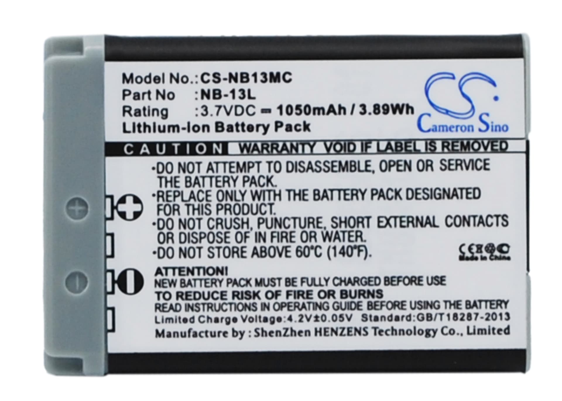Replacement Battery for Canon PowerShot G1 X Mark III - CS-NB13MC-1.jpg
