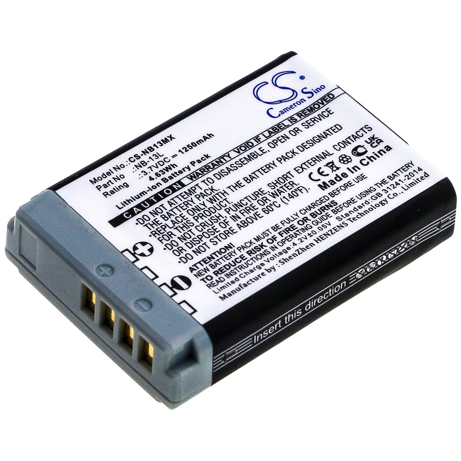 Replacement Battery for Canon PowerShot G1 X Mark III - CS-NB13MX-1.jpg