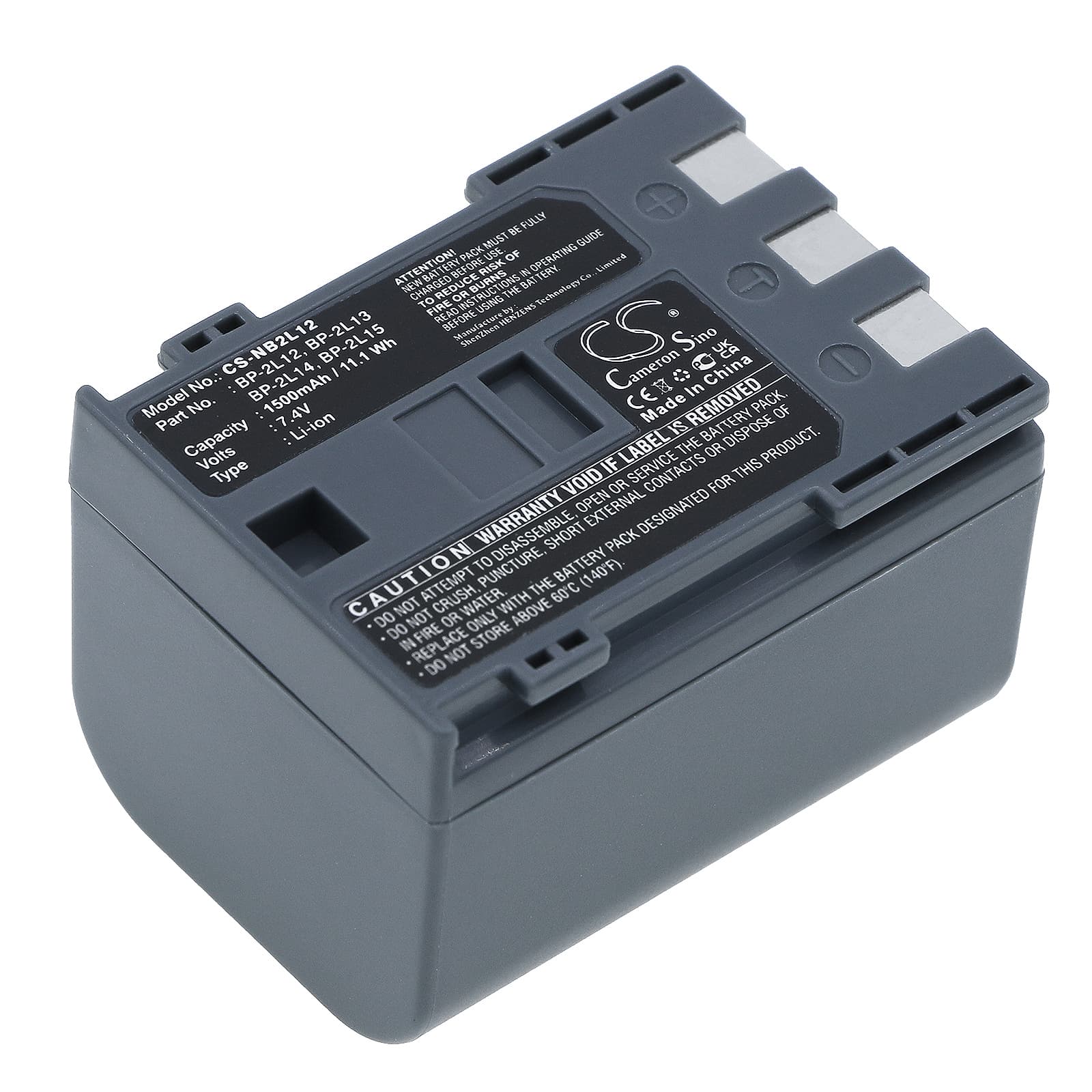 Replacement Battery for Canon ZR700 - CS-NB2L12-1.jpg