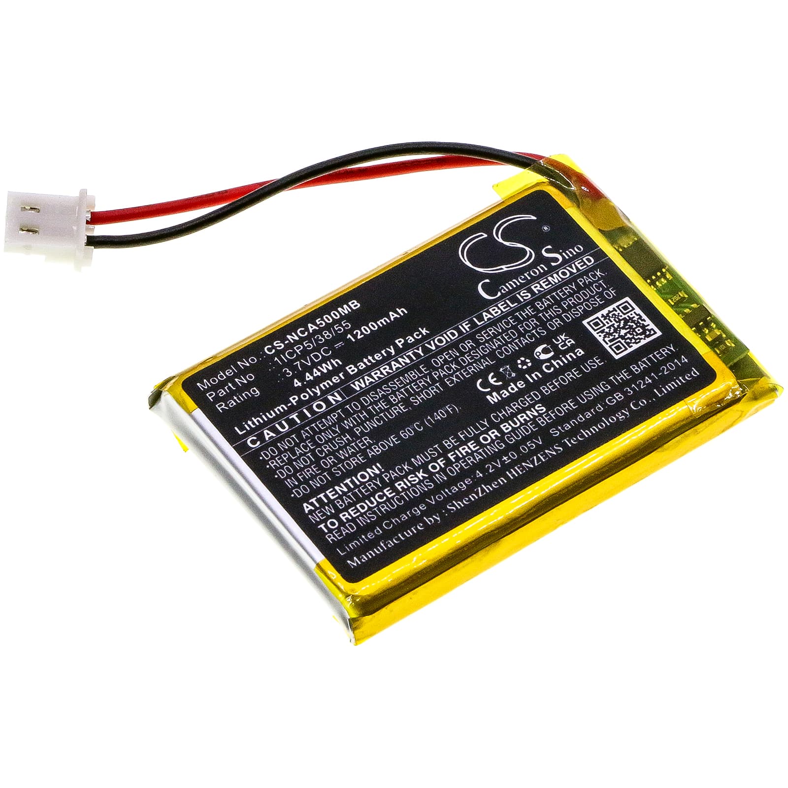 Replacement Battery for NUK ECO Control Audio 500 - CS-NCA500MB-1.jpg