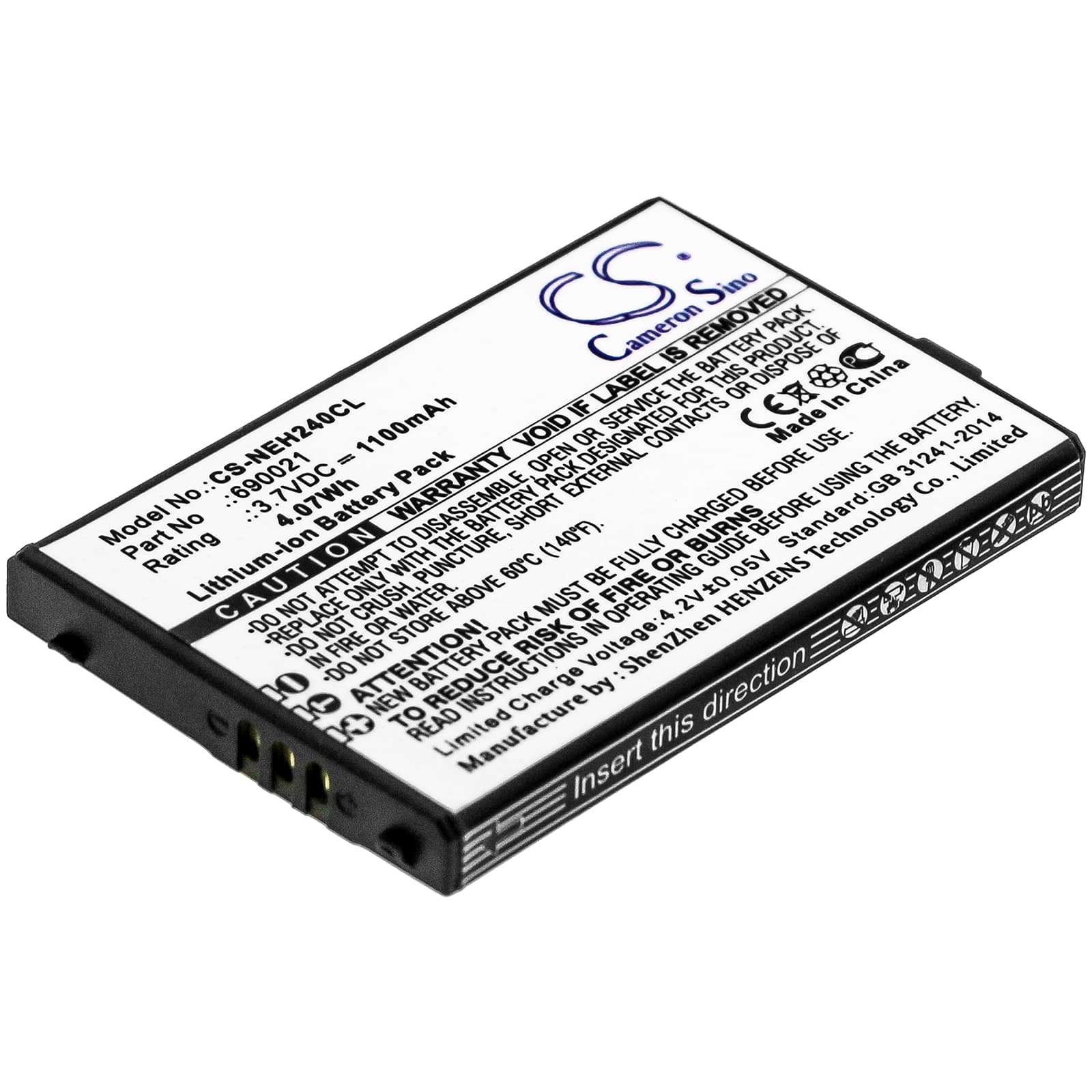 Replacement Battery for NEC MH240 - CS-NEH240CL-1.jpg