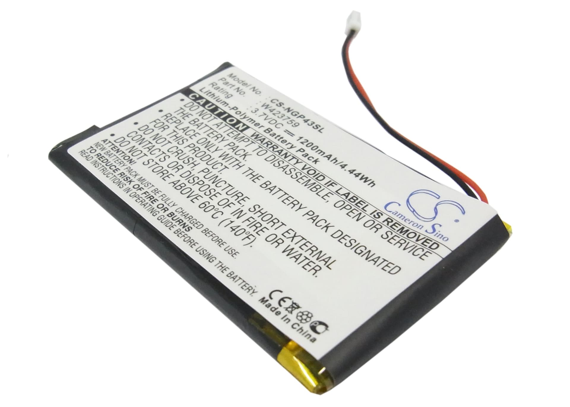 Replacement Battery for NavGear StreetMate GP-43 - CS-NGP43SL-1.jpg