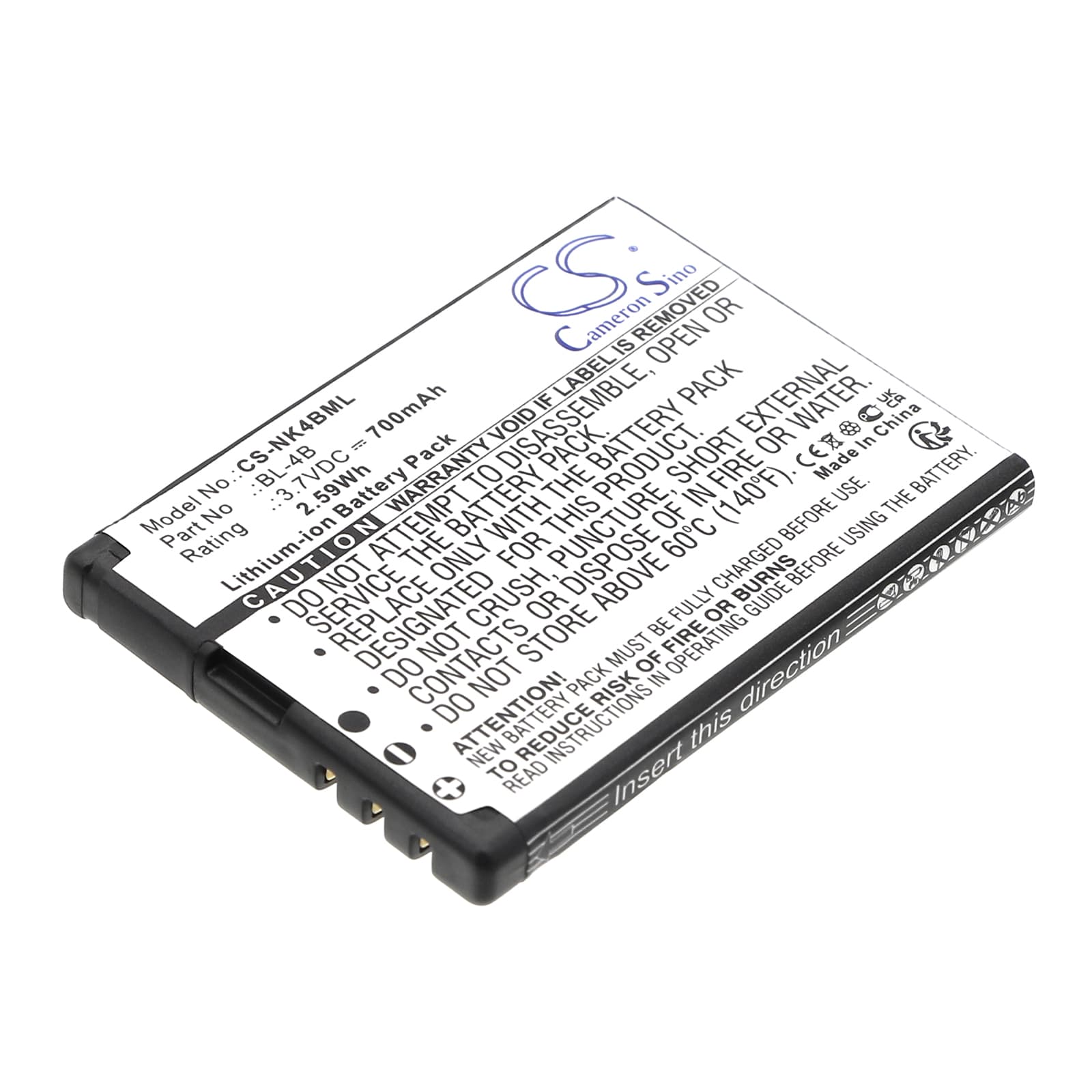 Replacement Battery for Nokia 6111 - CS-NK4BML-1.jpg