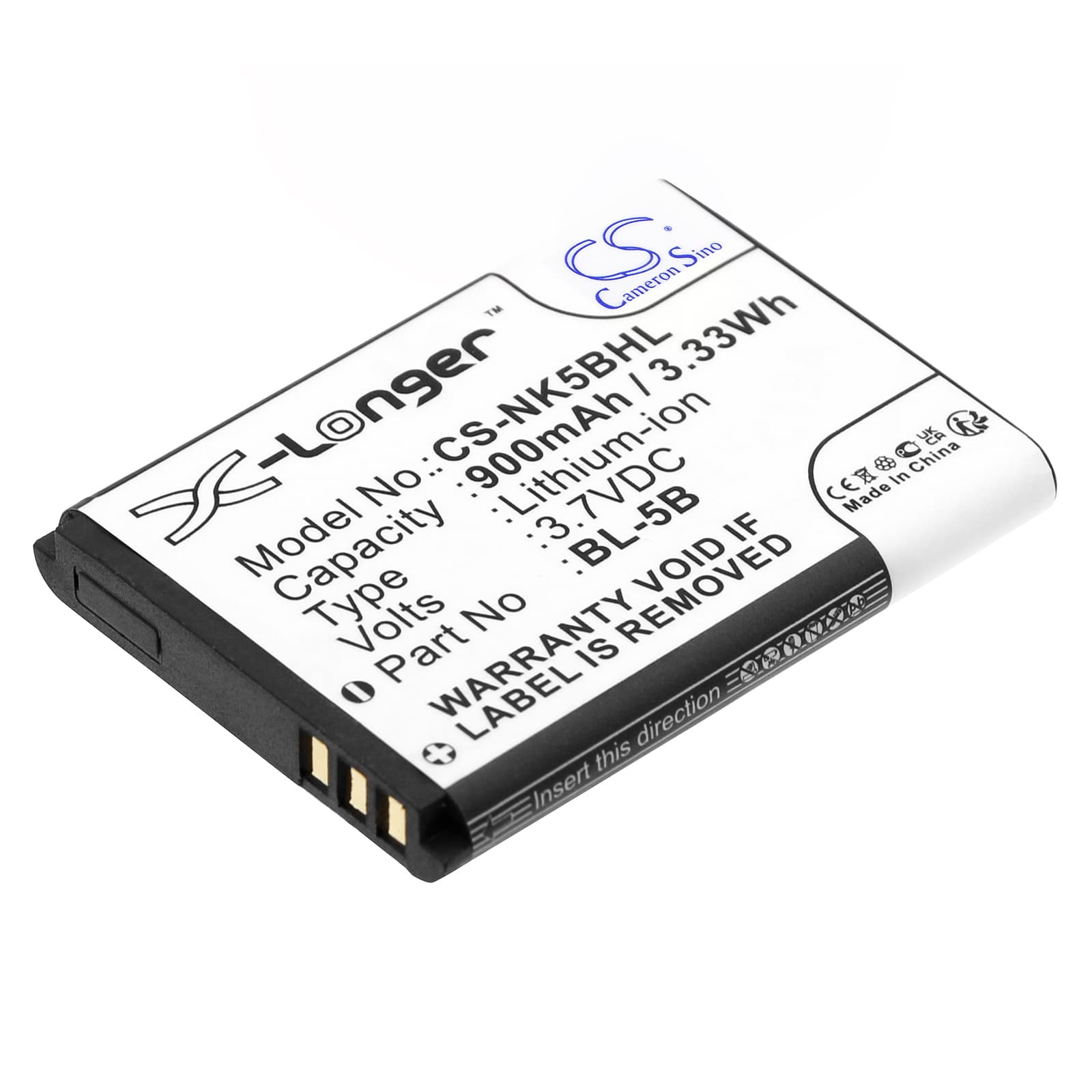 Replacement Battery for BLU Bar Q - CS-NK5BHL-1.jpg