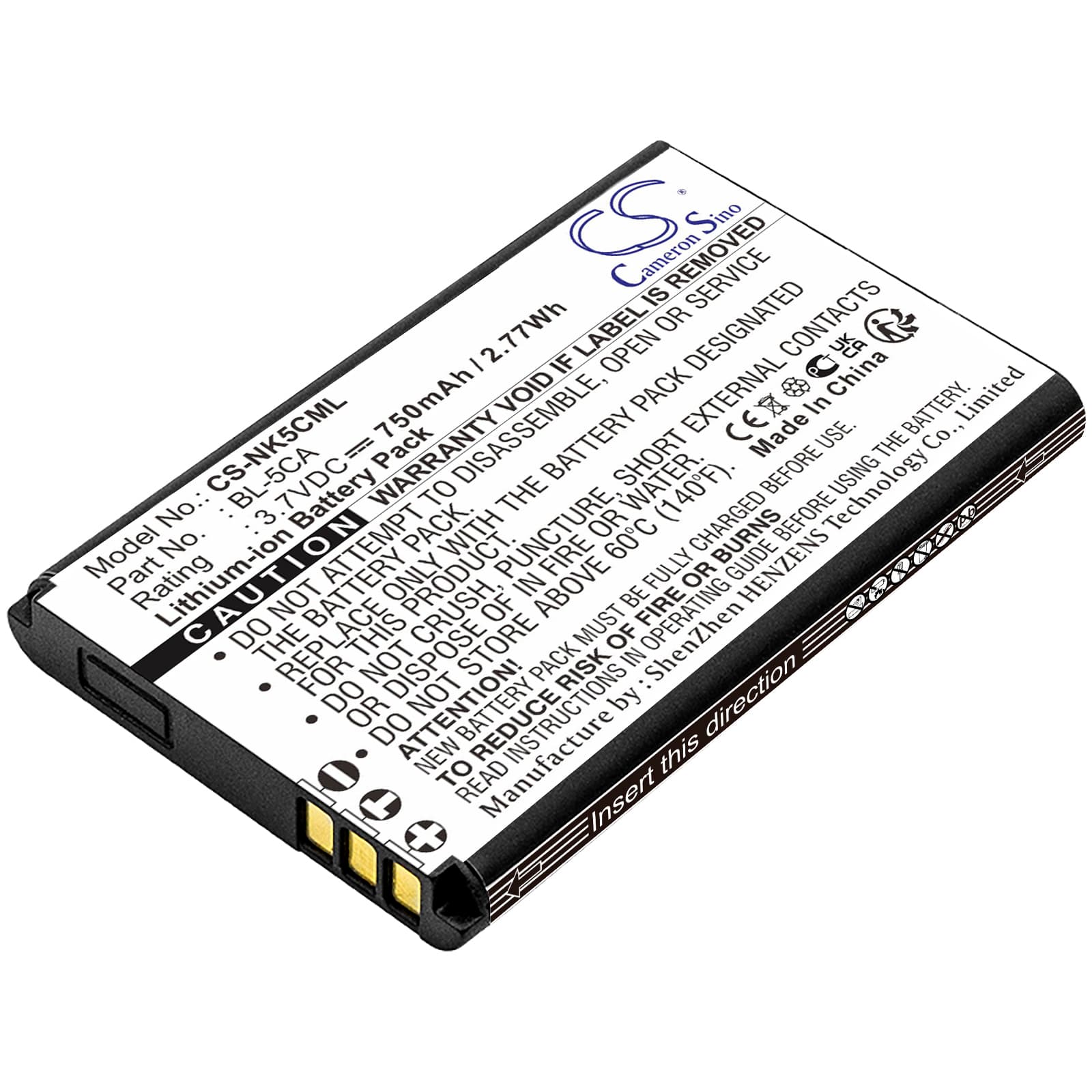 Replacement Battery for UTEC V171 - CS-NK5CML-1.jpg