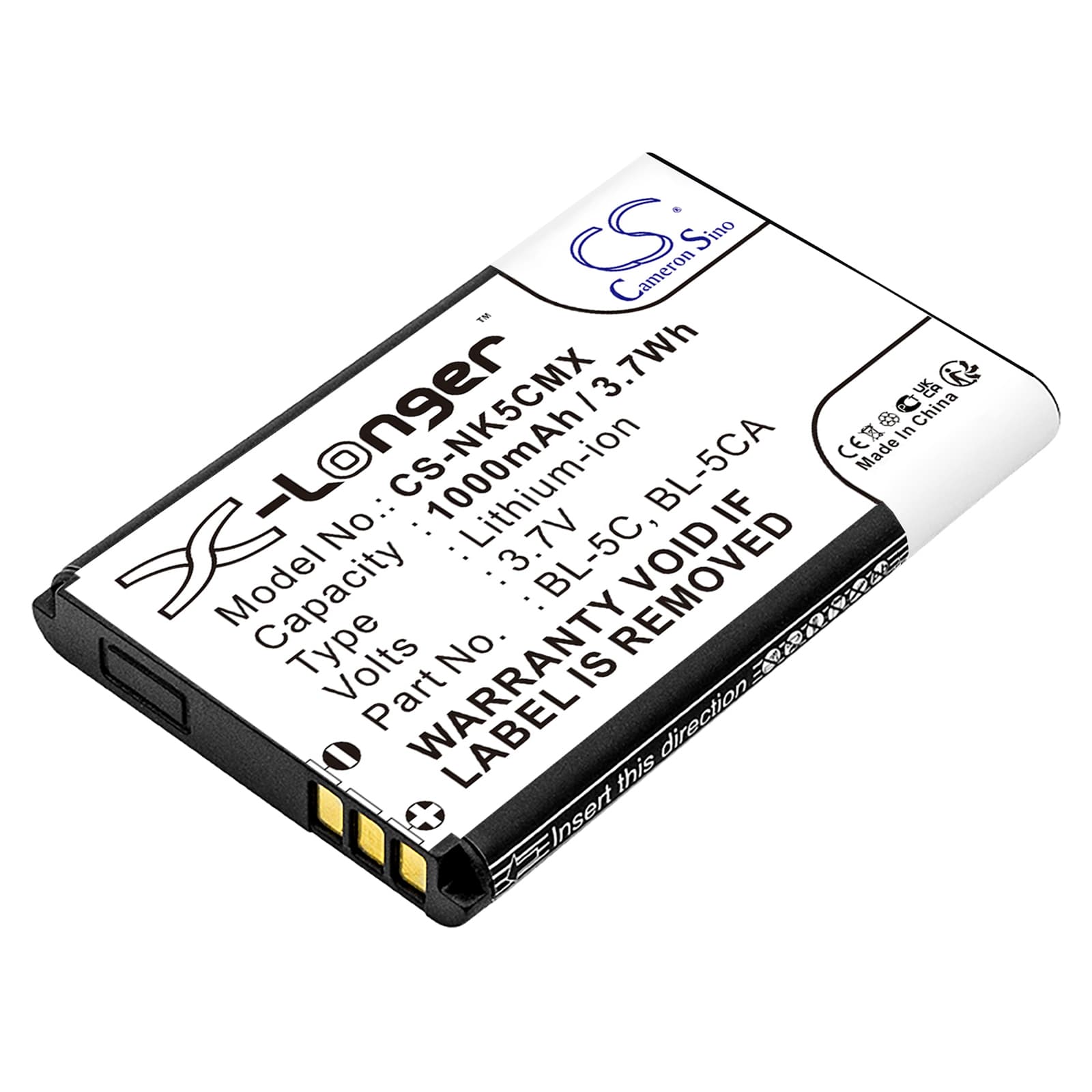 Replacement Battery for VIBO K520 - CS-NK5CMX-1.jpg