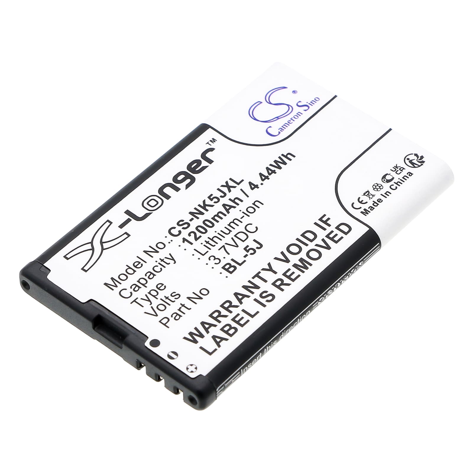 Replacement Battery for Nokia 5800 - CS-NK5JXL-1.jpg