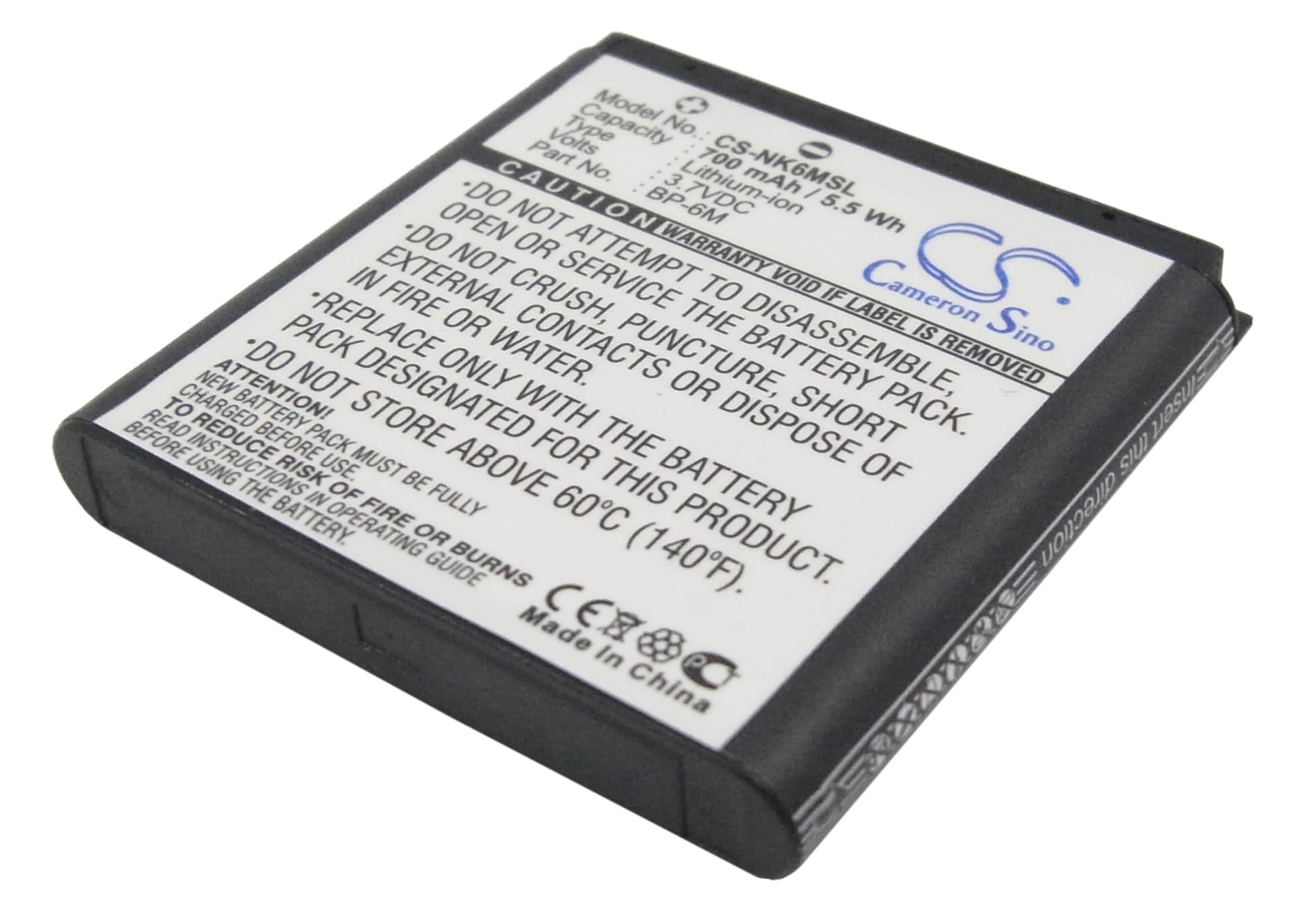 Replacement Battery for Nokia 3250 - CS-NK6MSL-1.jpg