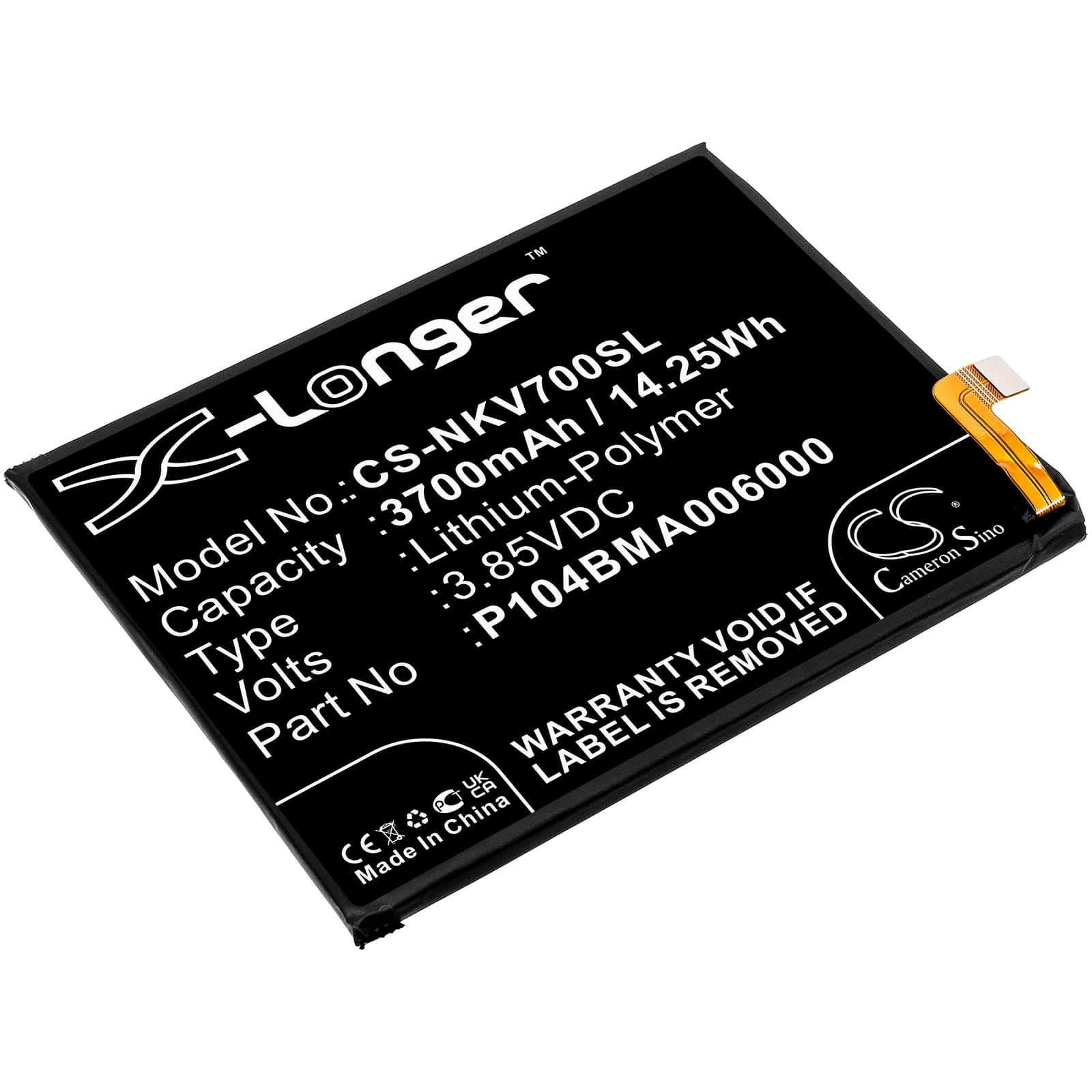 Replacement Battery for Nokia TA-1322 - CS-NKV700SL-1.jpg