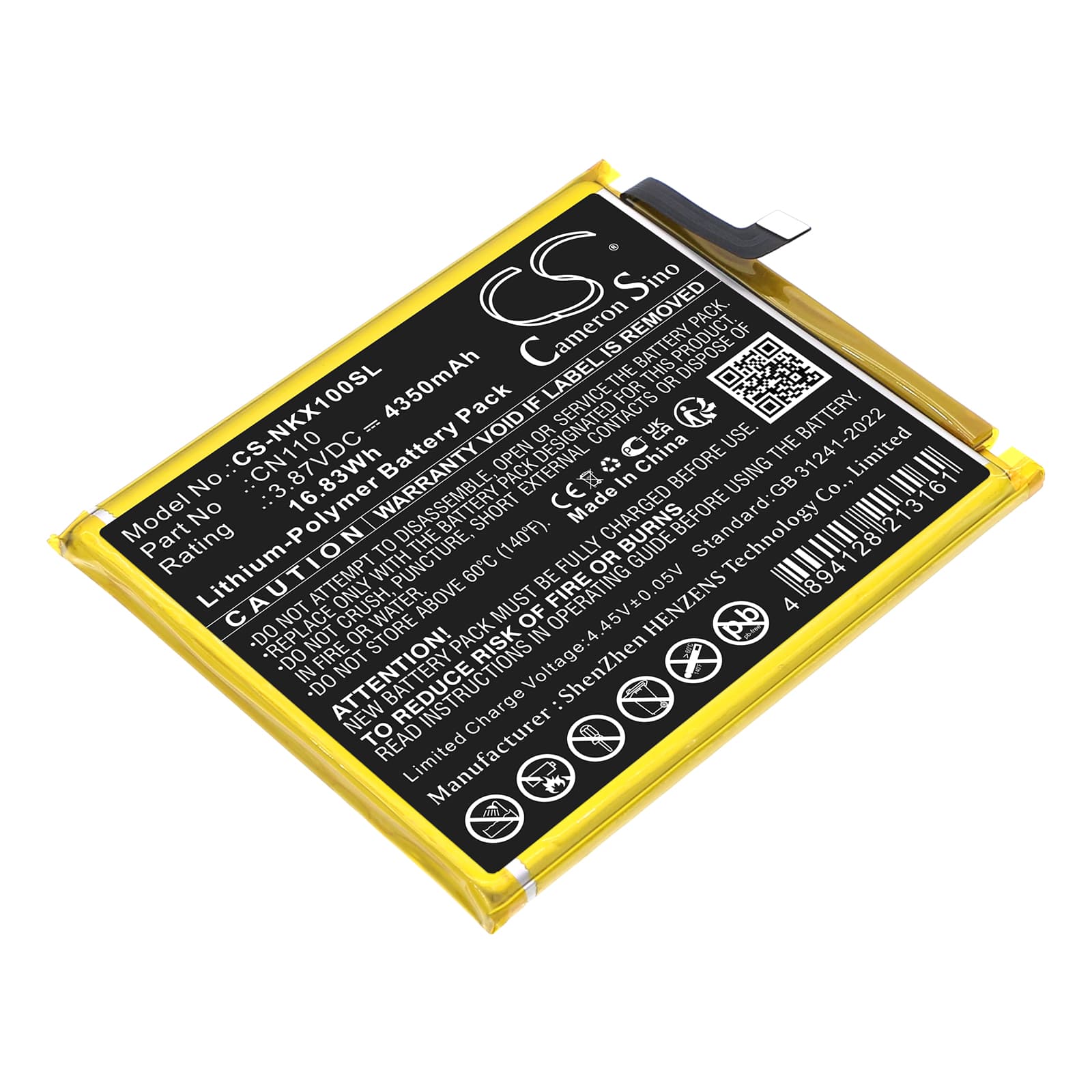 Replacement Battery for Nokia CX10 - CS-NKX100SL-1.jpg