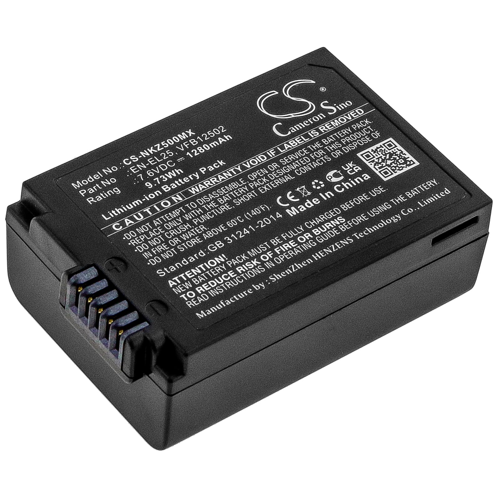 Replacement Battery for NiKon Z50 - CS-NKZ500MX-1.jpg