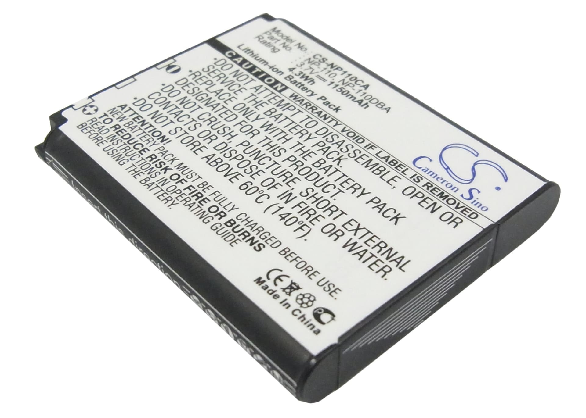 Replacement Battery for Casio Exilim EX-FC200S - CS-NP110CA-1.jpg