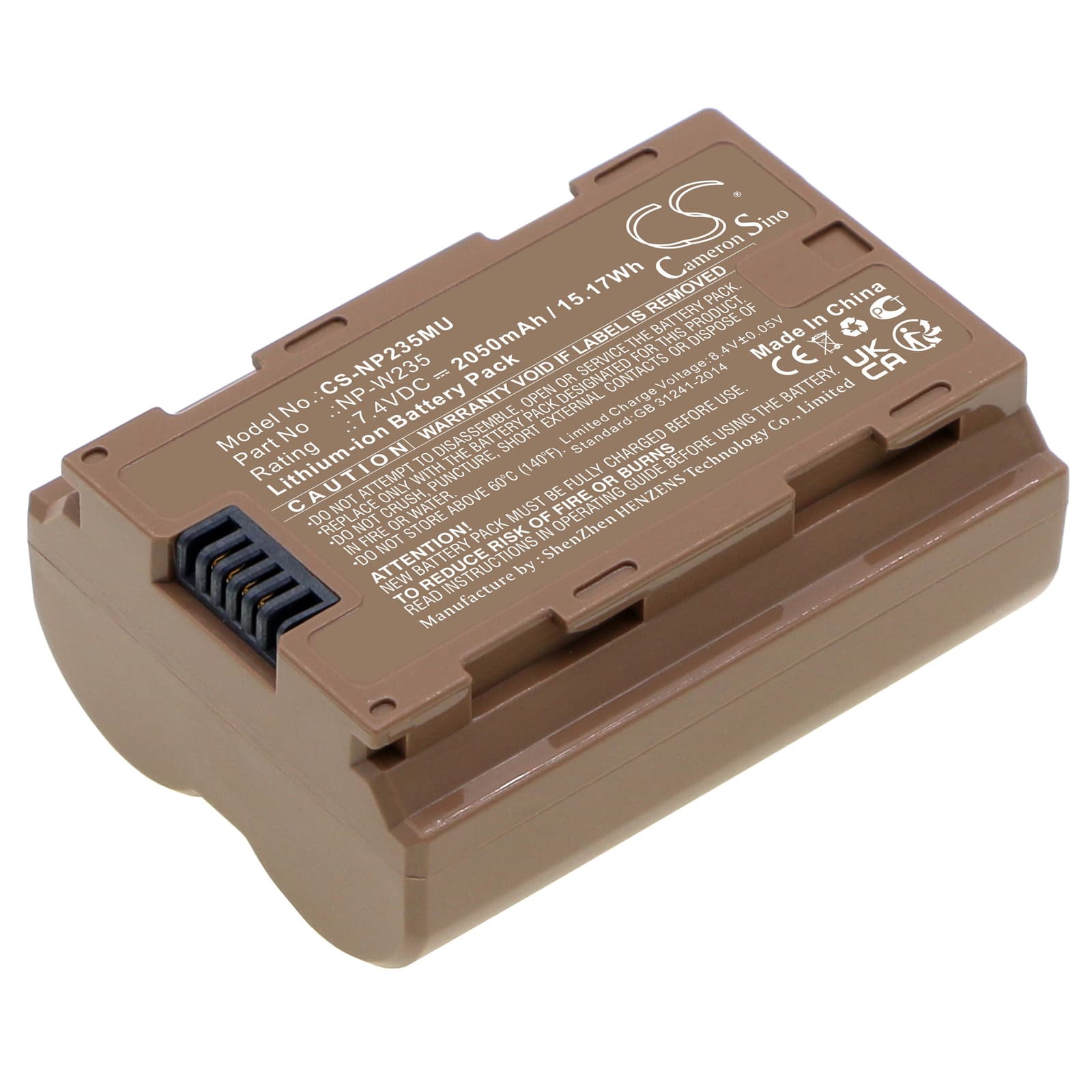 Replacement Battery for Fujifilm X-T4 - CS-NP235MU-1.jpg