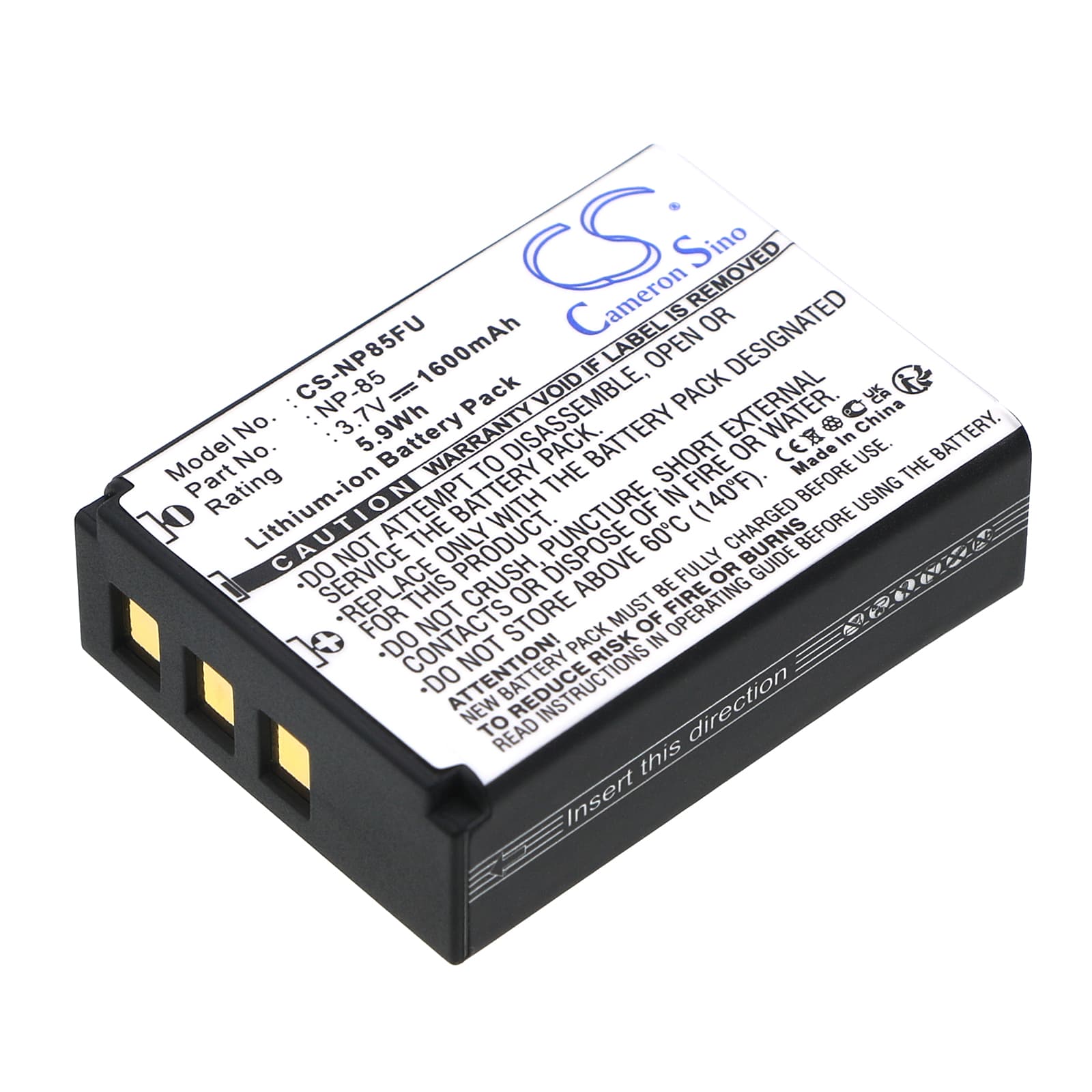 Replacement Battery for Fujifilm Finepix F305 - CS-NP85FU-1.jpg