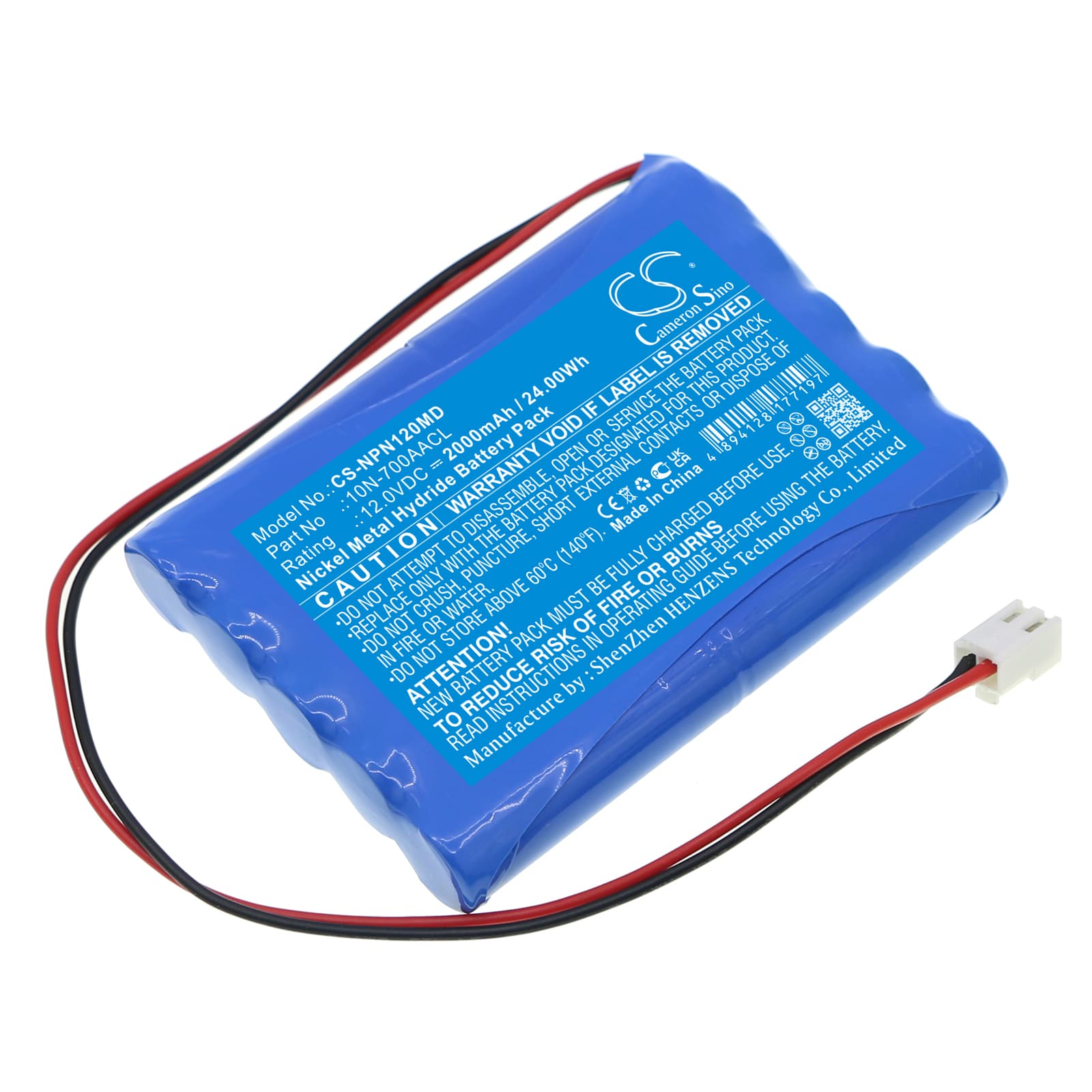 Replacement Battery for Nipro NCU-12 - CS-NPN120MD-1.jpg