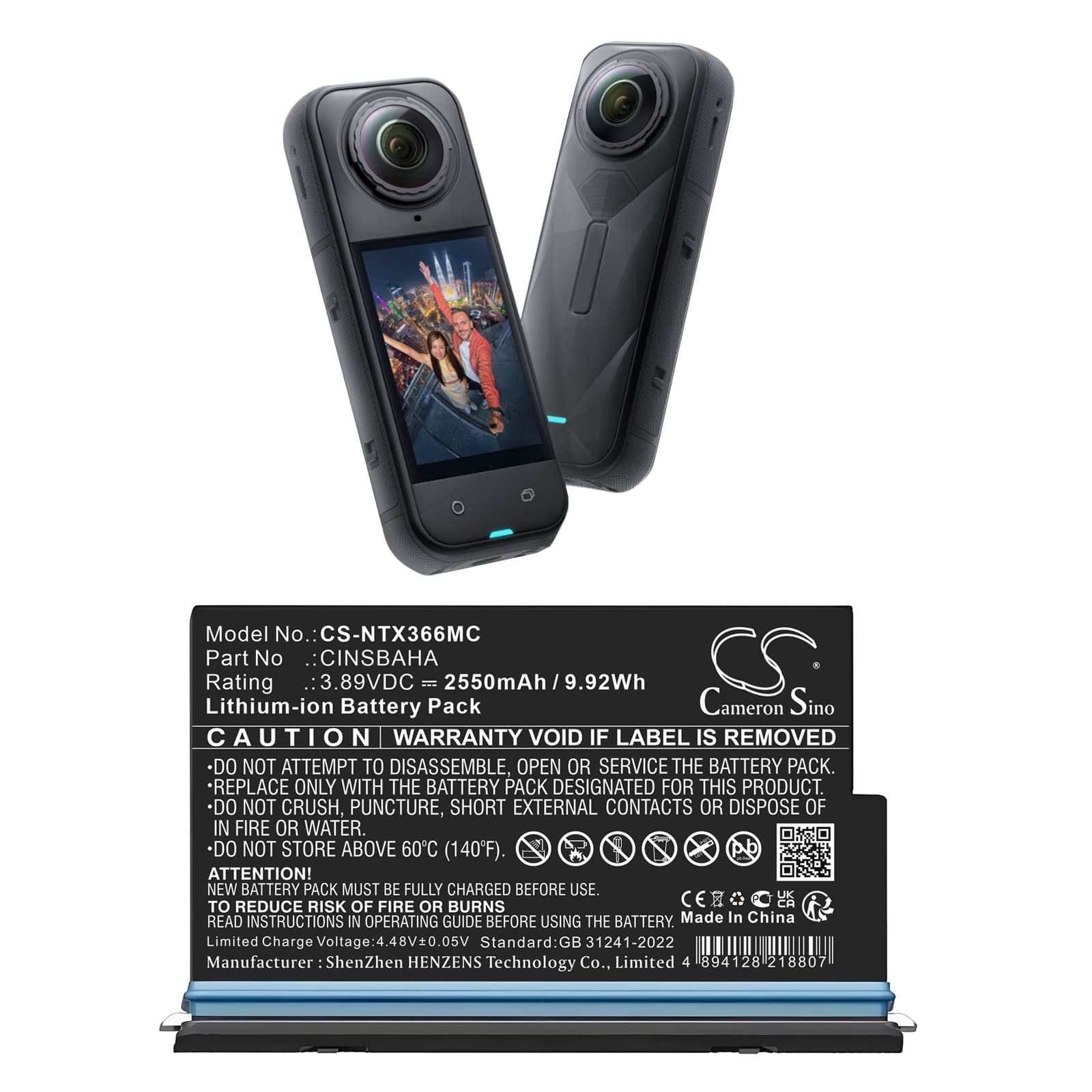Replacement Battery for Insta360 One X5 - CS-NTX366MC-1.jpg