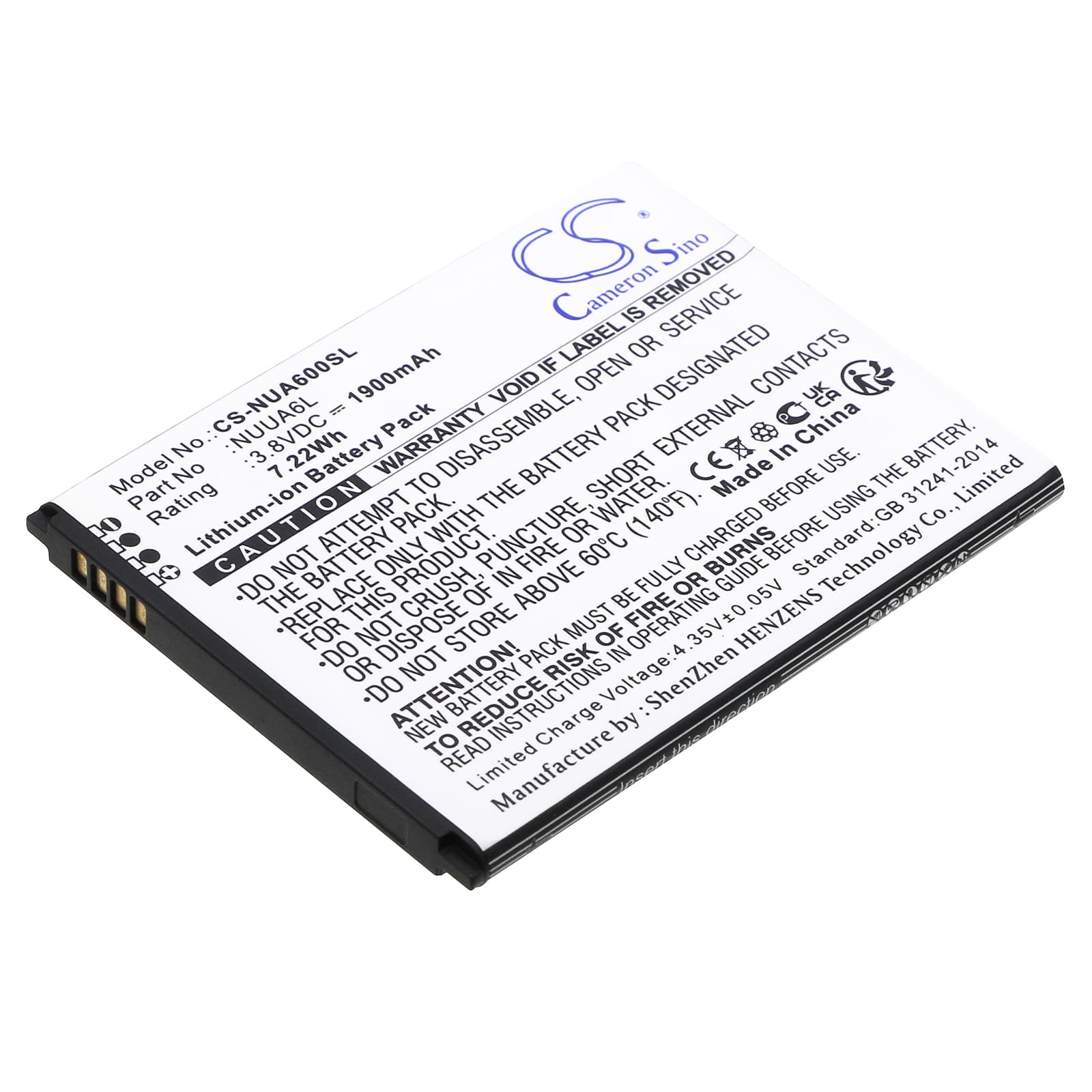 Replacement Battery for NUU A6L - CS-NUA600SL-1.jpg