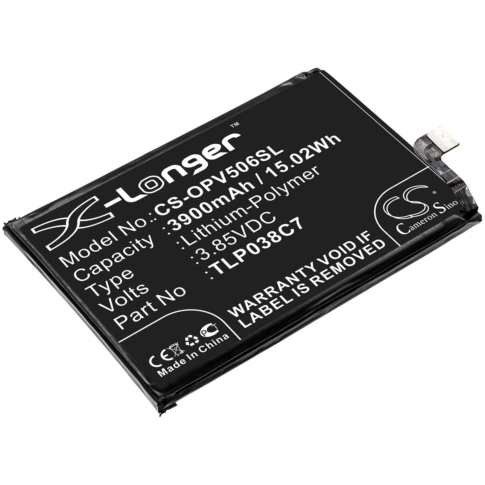 Replacement Battery for Alcatel 5V - CS-OPV506SL-1.jpg