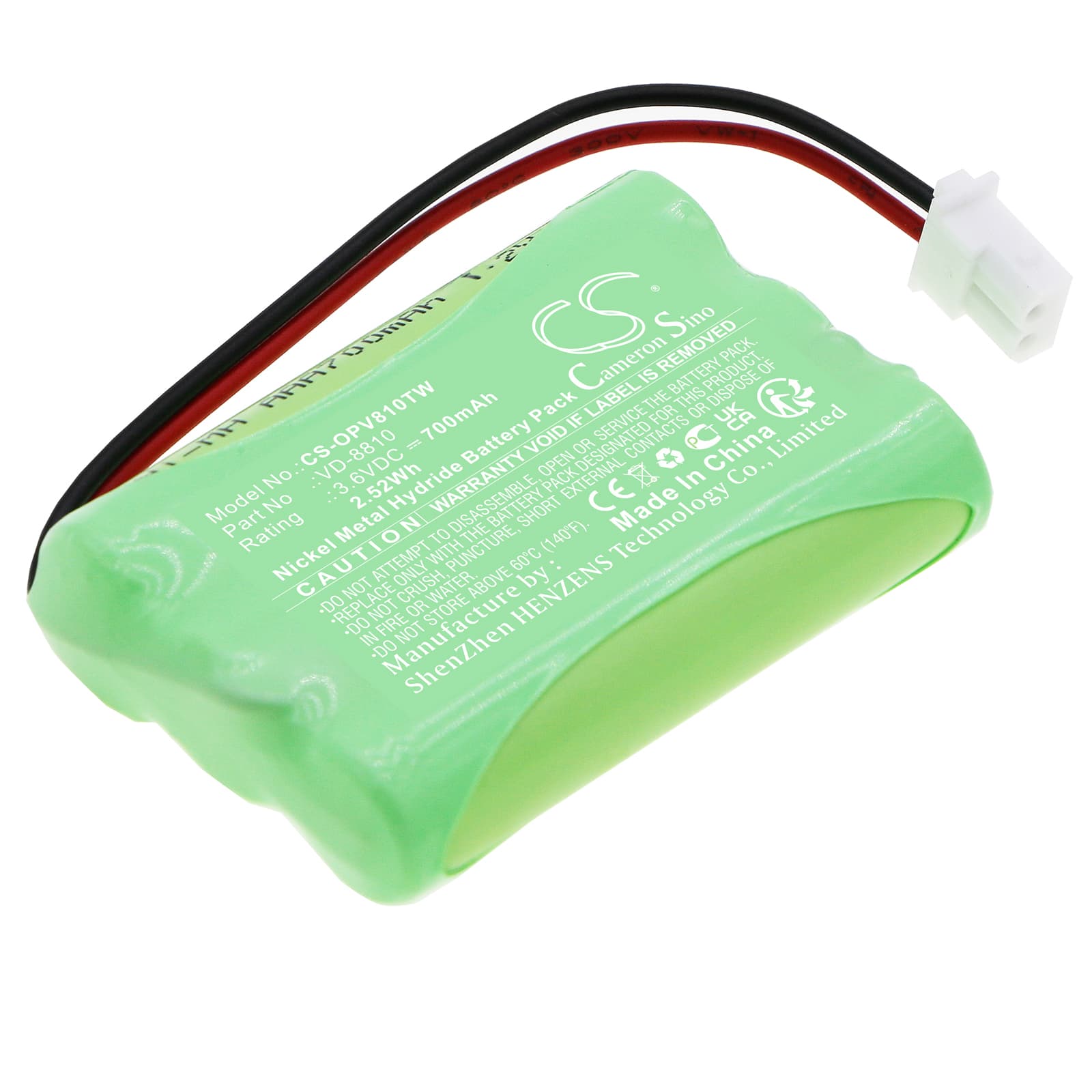 Replacement Battery for Optex Wireless Two-Way Intercom System - CS-OPV810TW-1.jpg