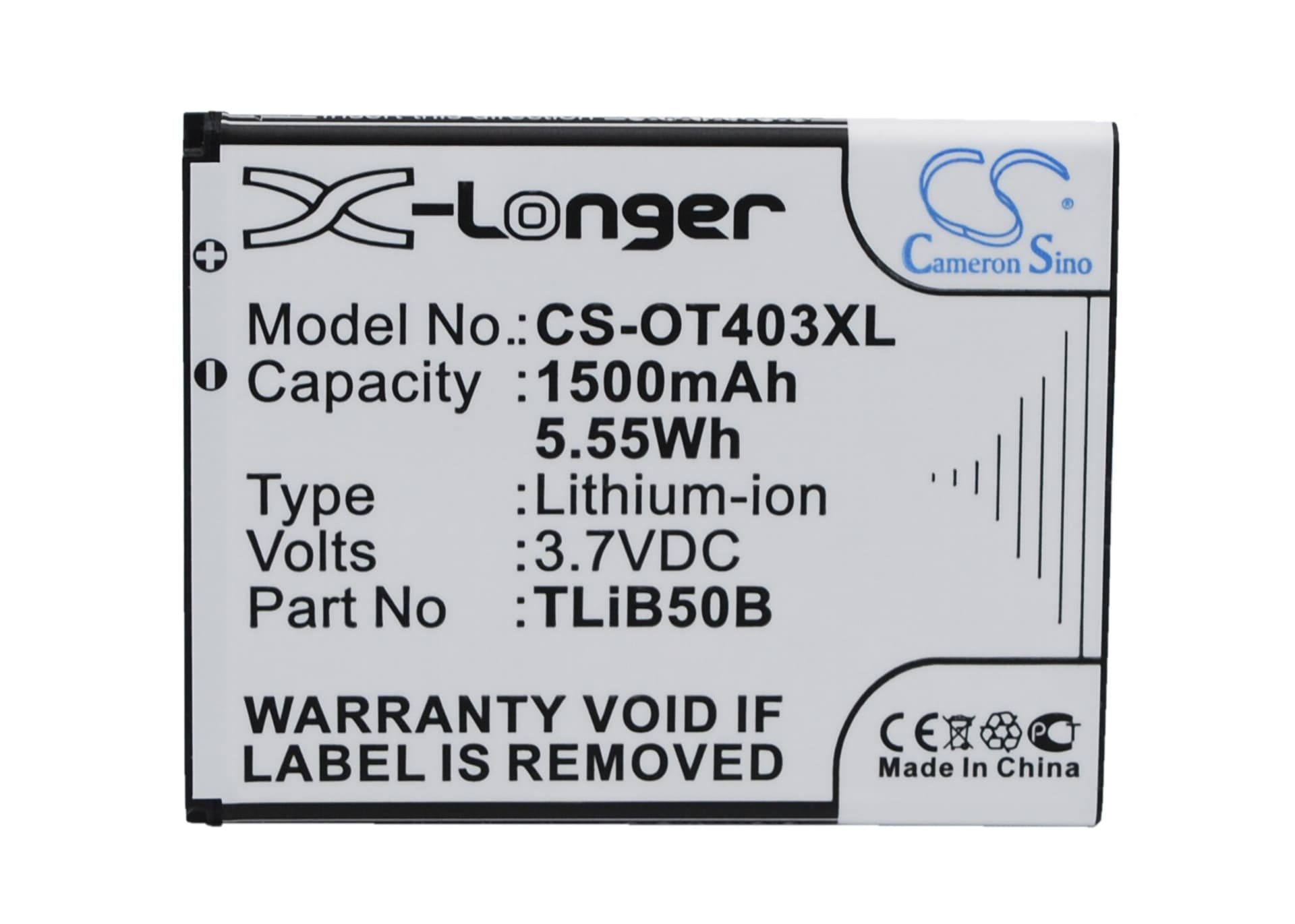Replacement Battery for Alcatel OT-4030 - CS-OT403XL-1.jpg