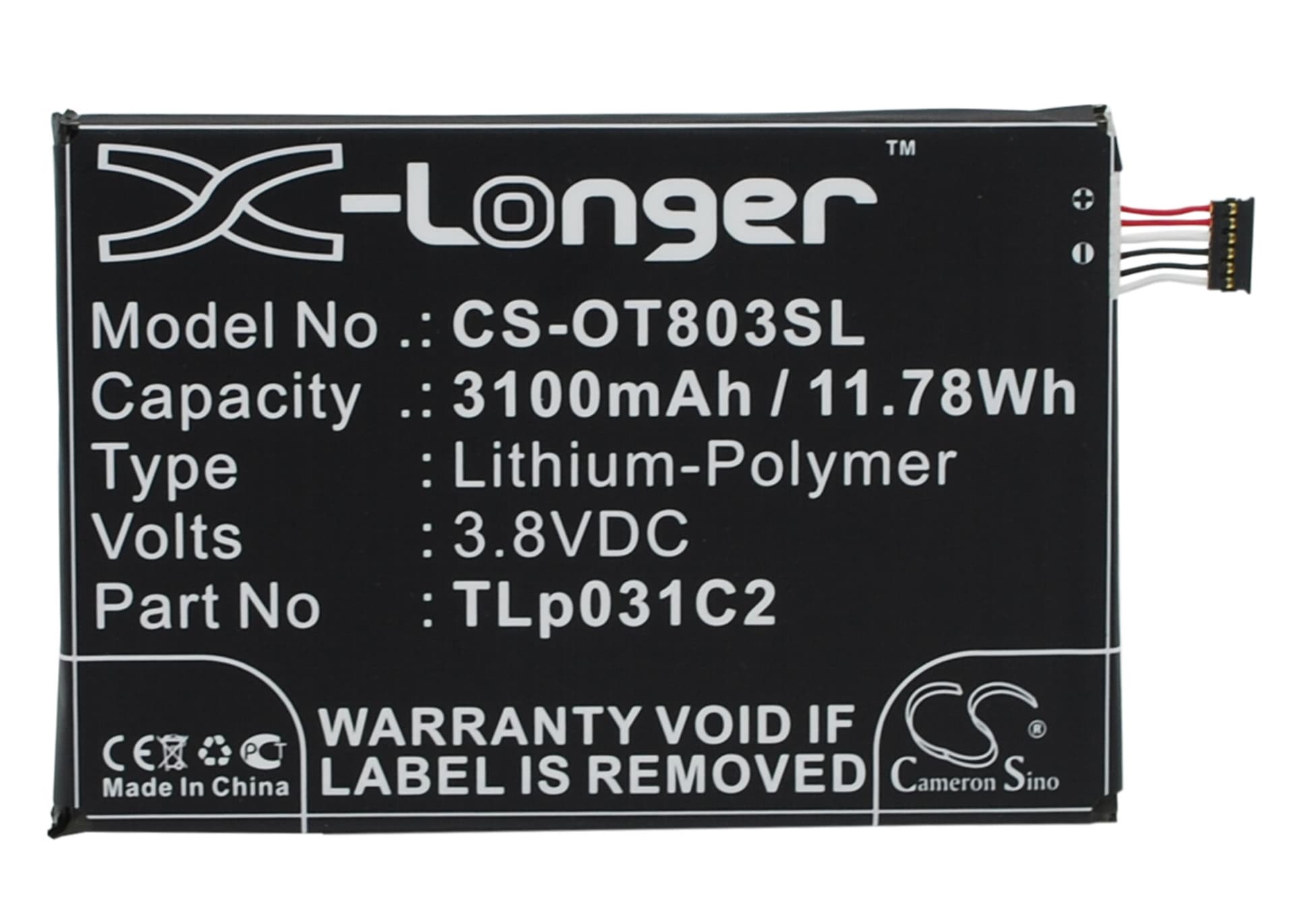 Replacement Battery for Alcatel One Touch Hero 2 - CS-OT803SL-1.jpg