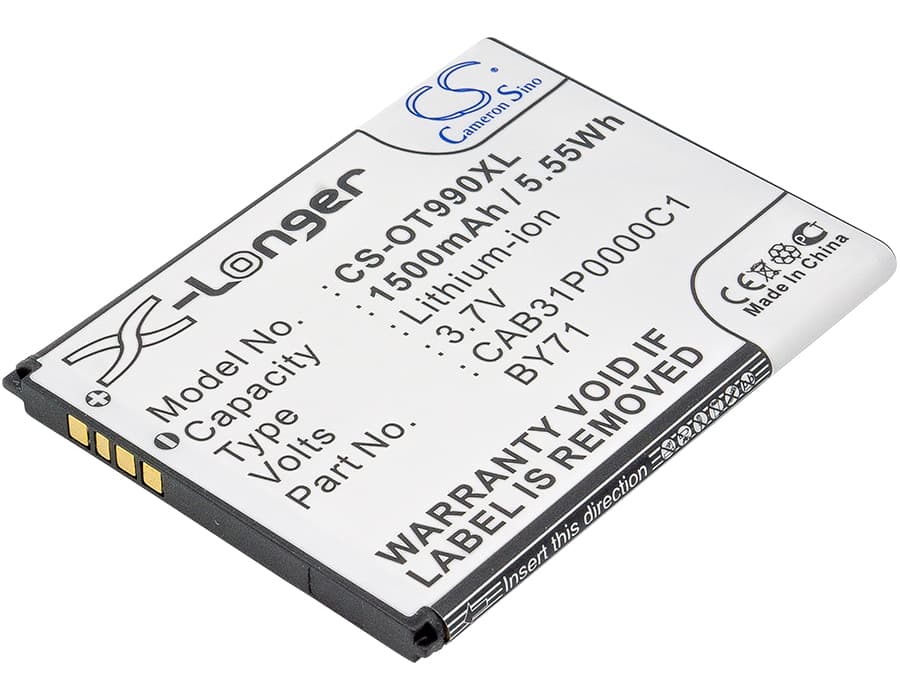 Replacement Battery for TCL A990 - CS-OT990XL-1.jpg
