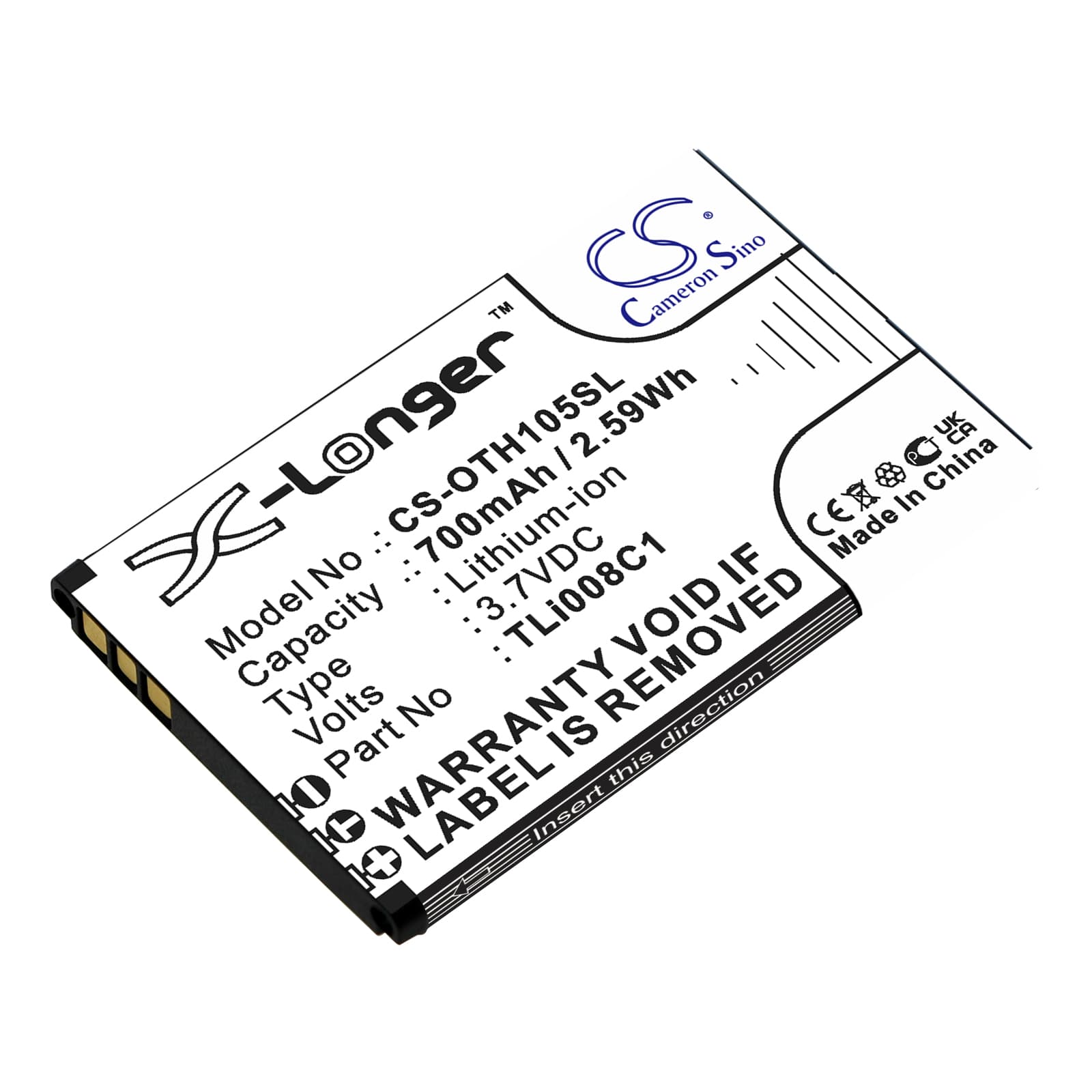 Replacement Battery for Alcatel OneTouch 1054 - CS-OTH105SL-1.jpg